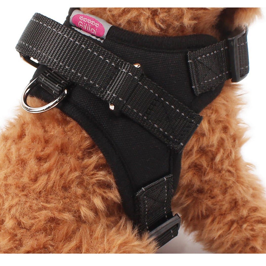 Gililai Adjustable No Pull Dog Collar Harness with Handle On Top - Best for Walking, Hiking & Training Canie – 4 Colors and 4 Sizes (XLarge, Black)