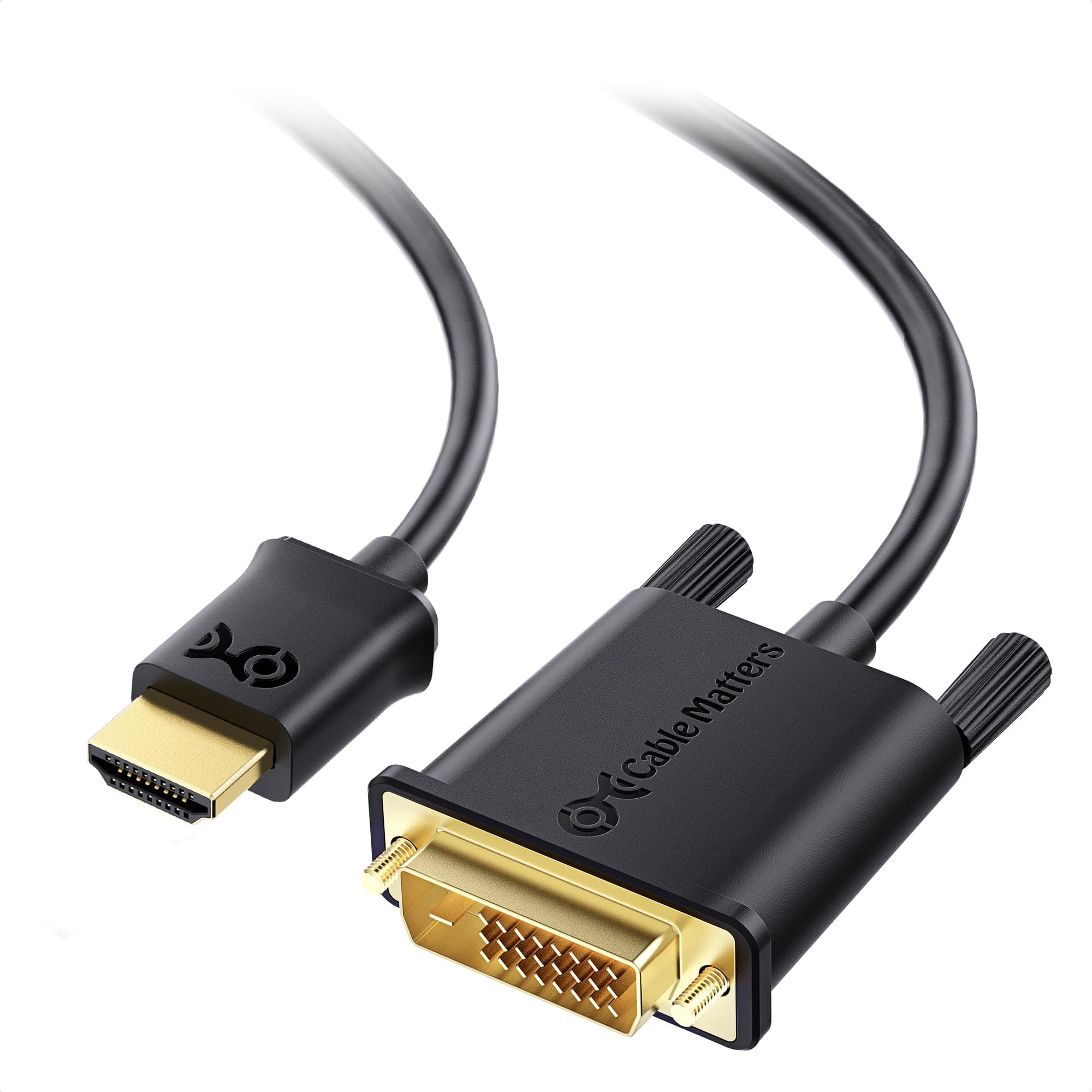CL3 in-Wall Rated Bi-Directional HDMI to DVI Cable - 6ft, DVI to HDMI Cable, HDMI1.4 to DVID Dual Link Cord, Black