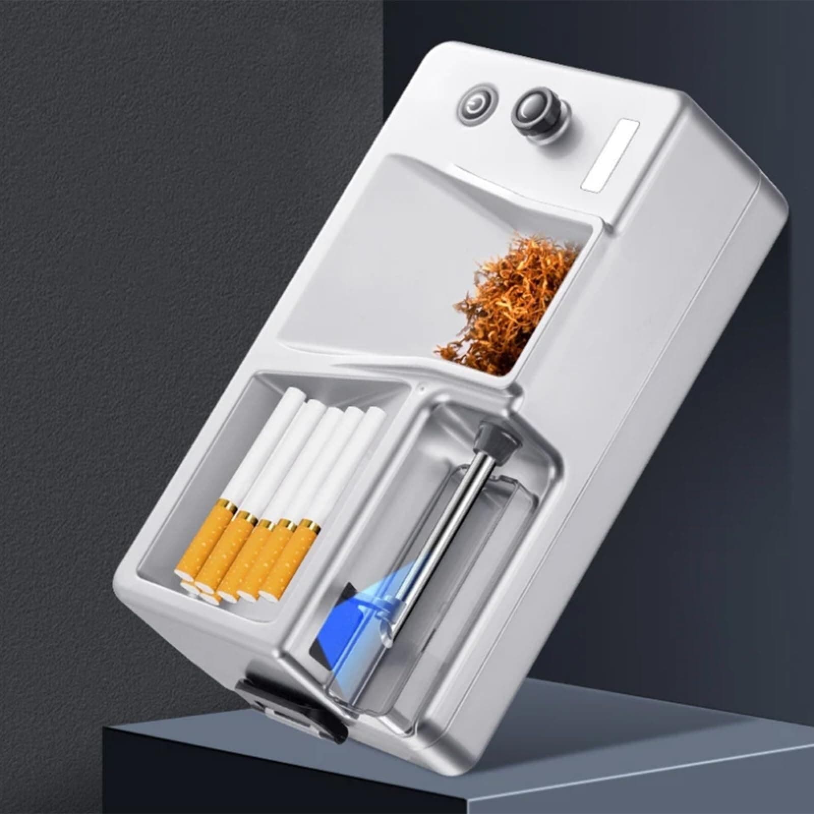 DIY Cigarette Rolling Tool, 6.5/8MM Electric Cigarette Rolling Machine with 3000mAh Battery, Automatic Filling & Power Off, Easy Storage Design, Smoking Accessories