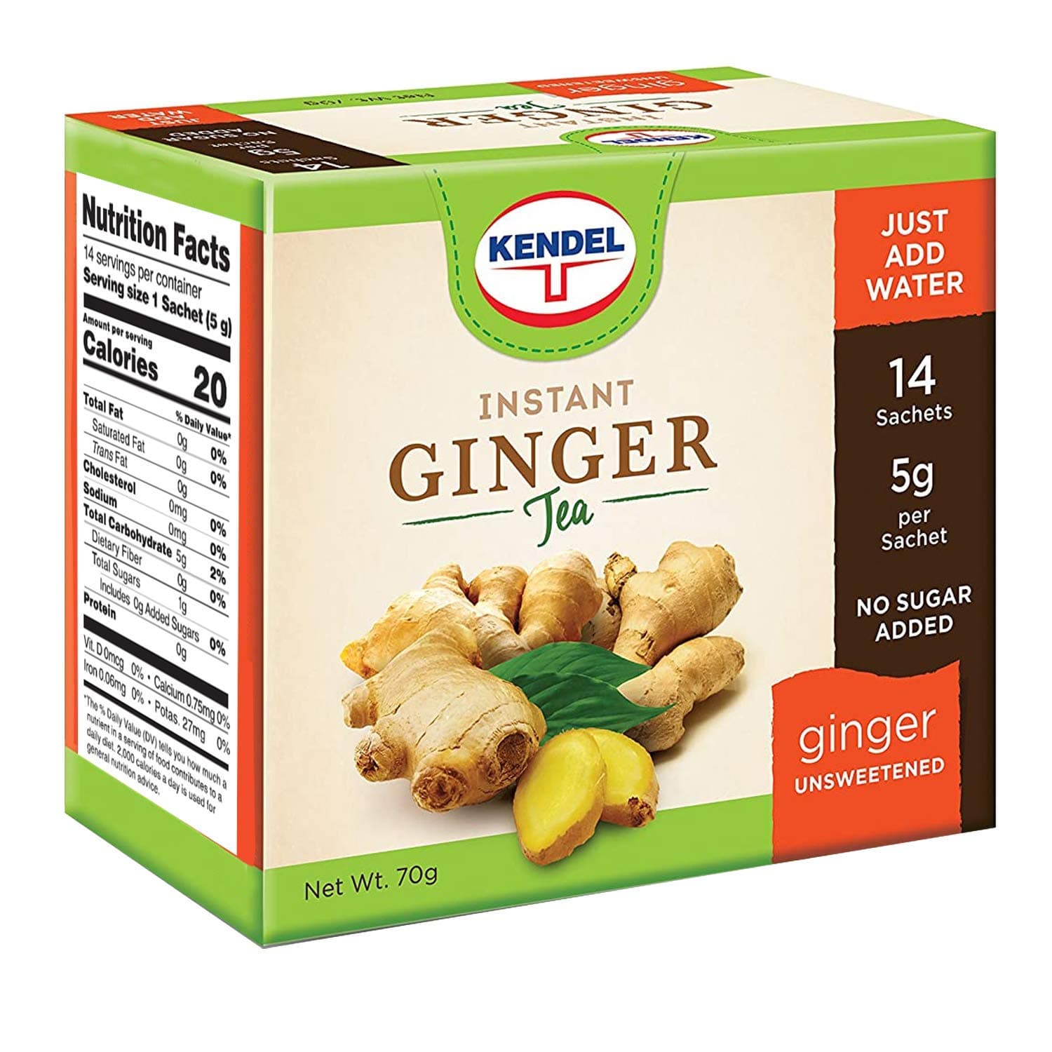 Kendel Instant Ginger Tea - Unsweentened