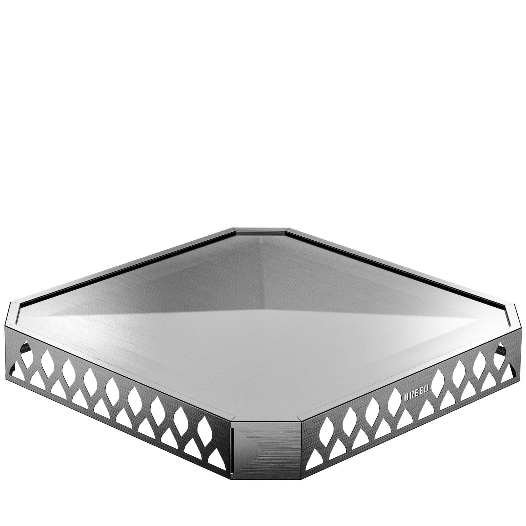 Breeo Base X30 (31.6 Inch) - Fire Pit Mat for Deck Protection - Multi Surface Safe - Superior Heat Protection and Airflow - Stainless Steel Fire Pit Accessory for Outside & Outdoor Surfaces - USA Made