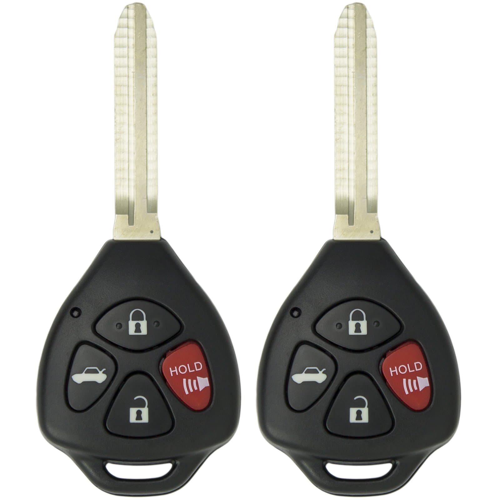 Replacement for 2 New Keyless Entry Remote Car Key for 2007 2008 2009 2010 Toyota Camry HYQ12BBY