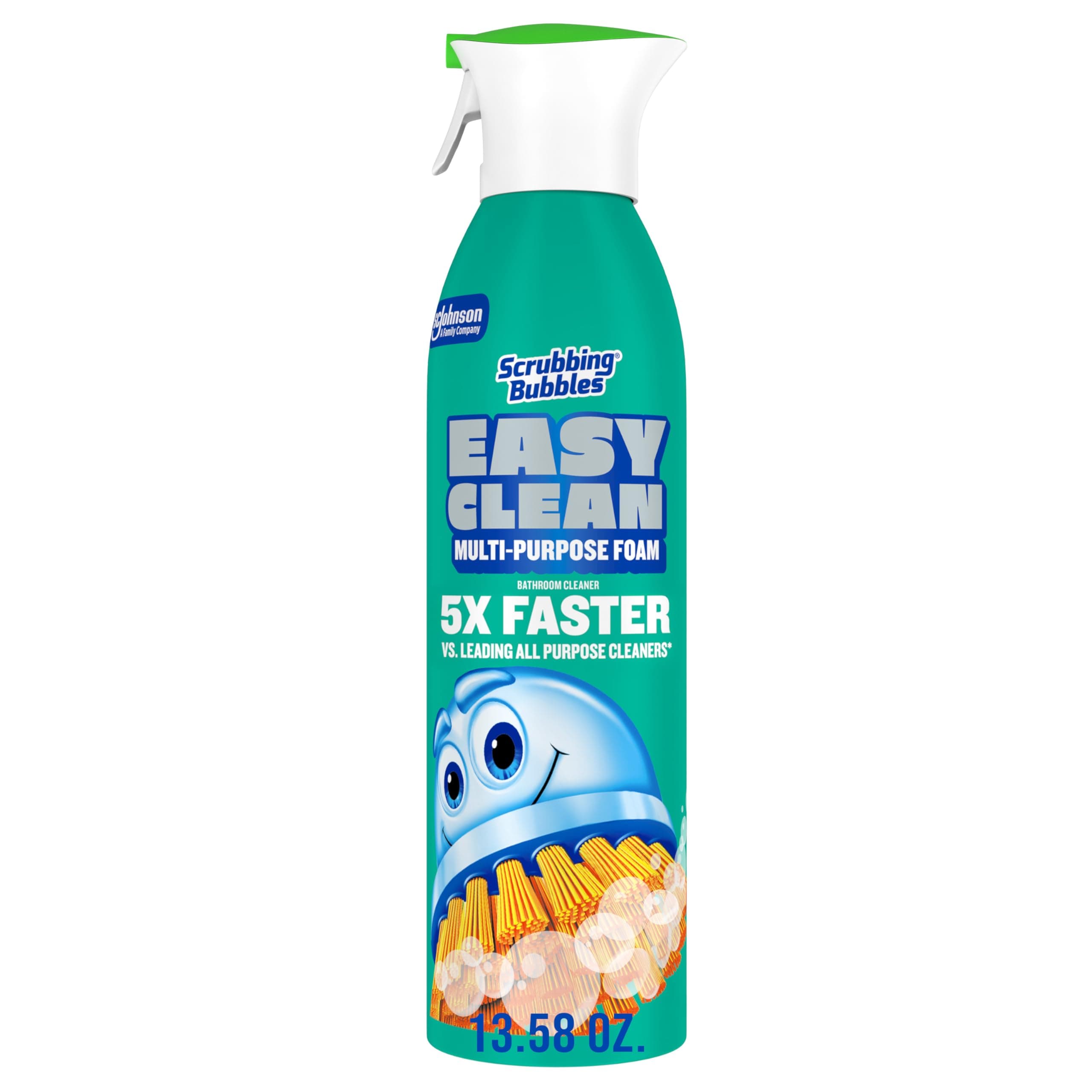 Easy Clean Foaming Multipurpose Bathroom Cleaner, Continuous Spray Bottle, Fast Acting Foam, 13.58 Ounce
