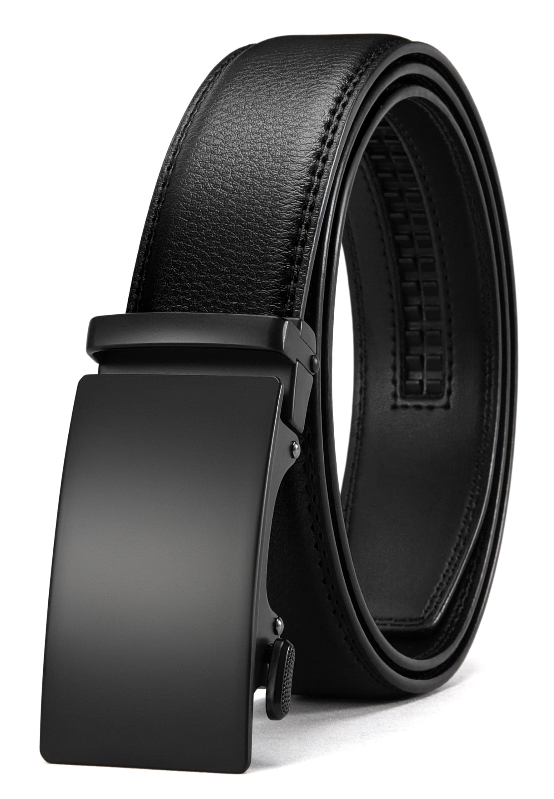 Belts for Men - Mens Belt Leather 1 3/8" for Jeans - Micro Adjustable Ratchet Belt Fit Everywhere