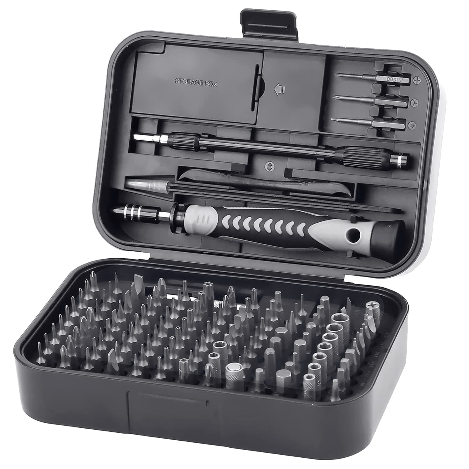 Mini Precision Screwdriver Set, Computer Repair Tool Kit, Kingsdun 130 in 1 Magnetic Screwdriver Kits with Torx Screwdriver for Laptop, iPhone, Macbook, PC, PS4, Switch, Eyeglass, Watch