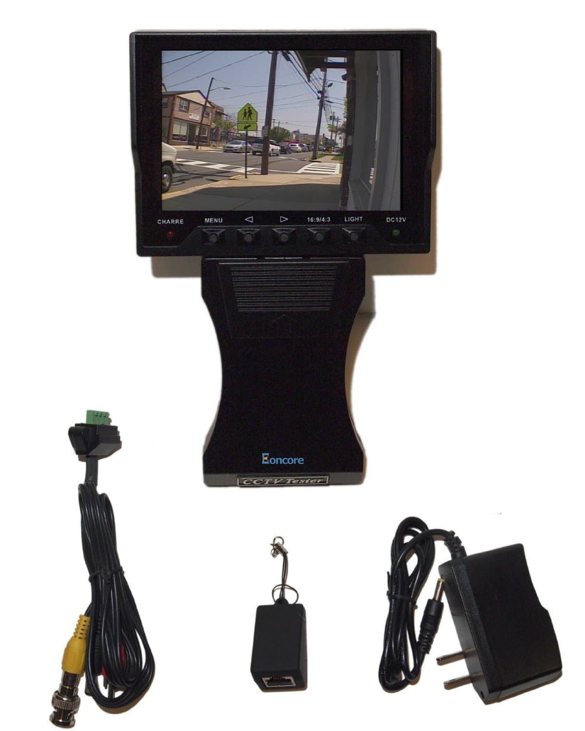 Eoncore Portable 4.3" Audio Video Security CCTV Camera Tester 12V Output RJ45 Cable Test Monitor