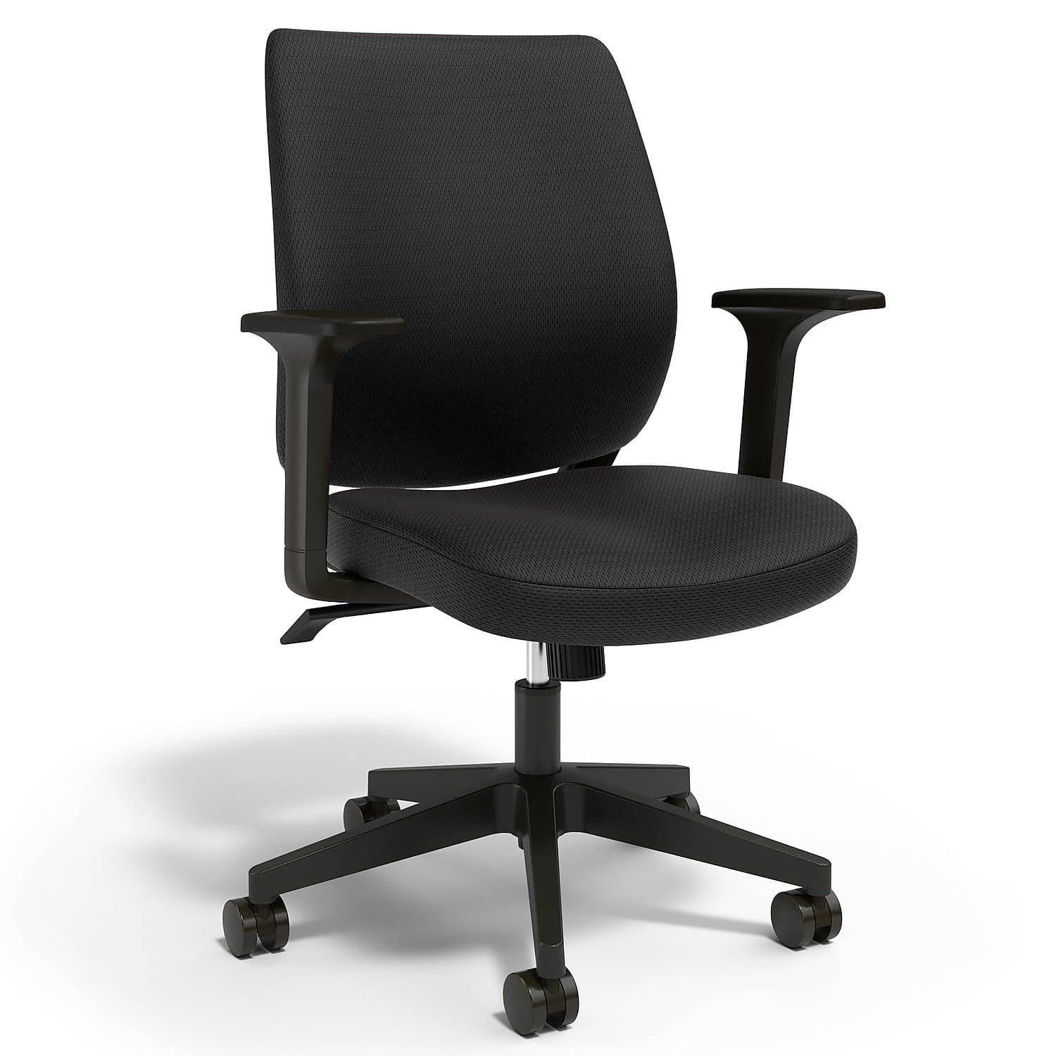 Staples Ergonomic Task Chair, Fabric, Black