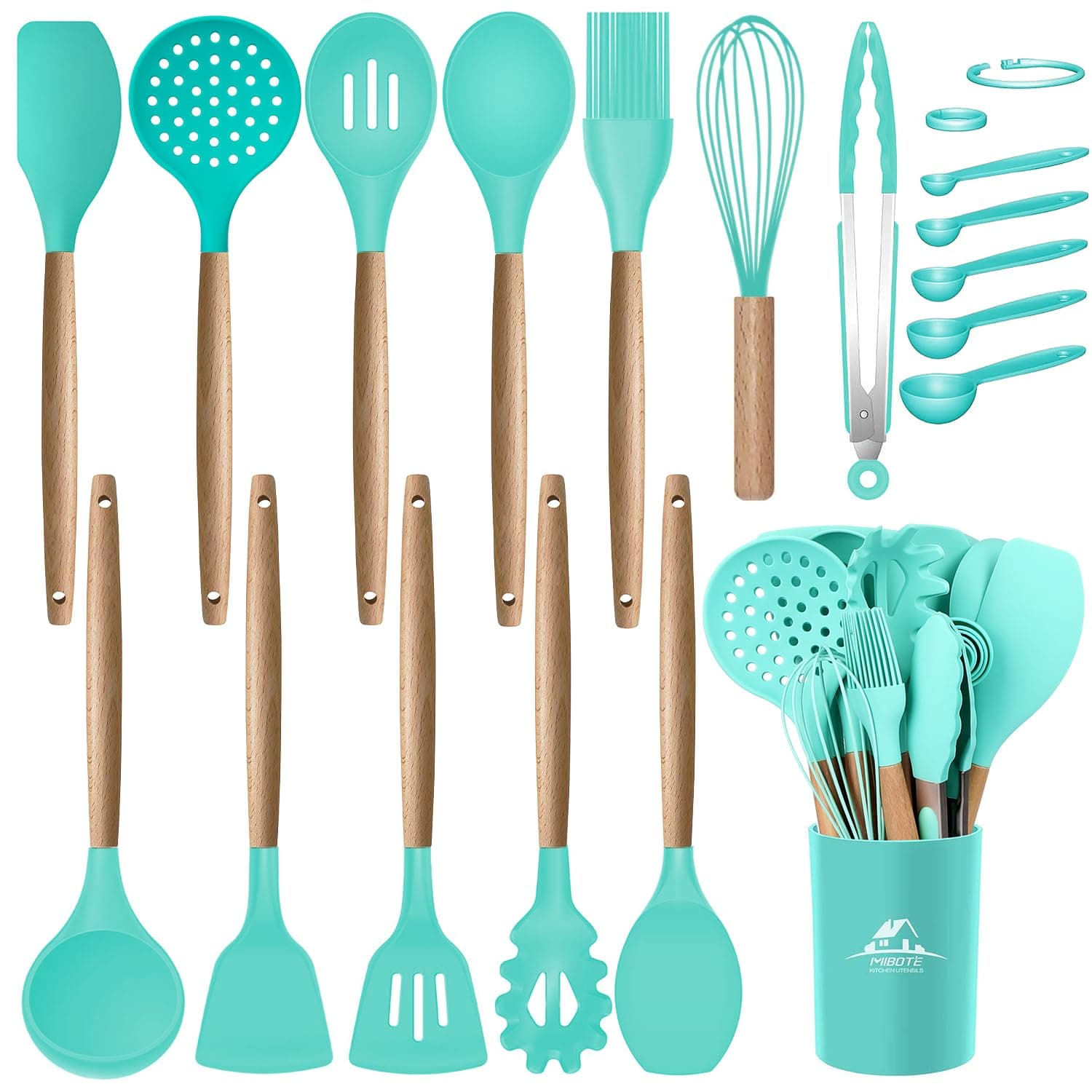 17PCS Kitchen Utensils with Holder