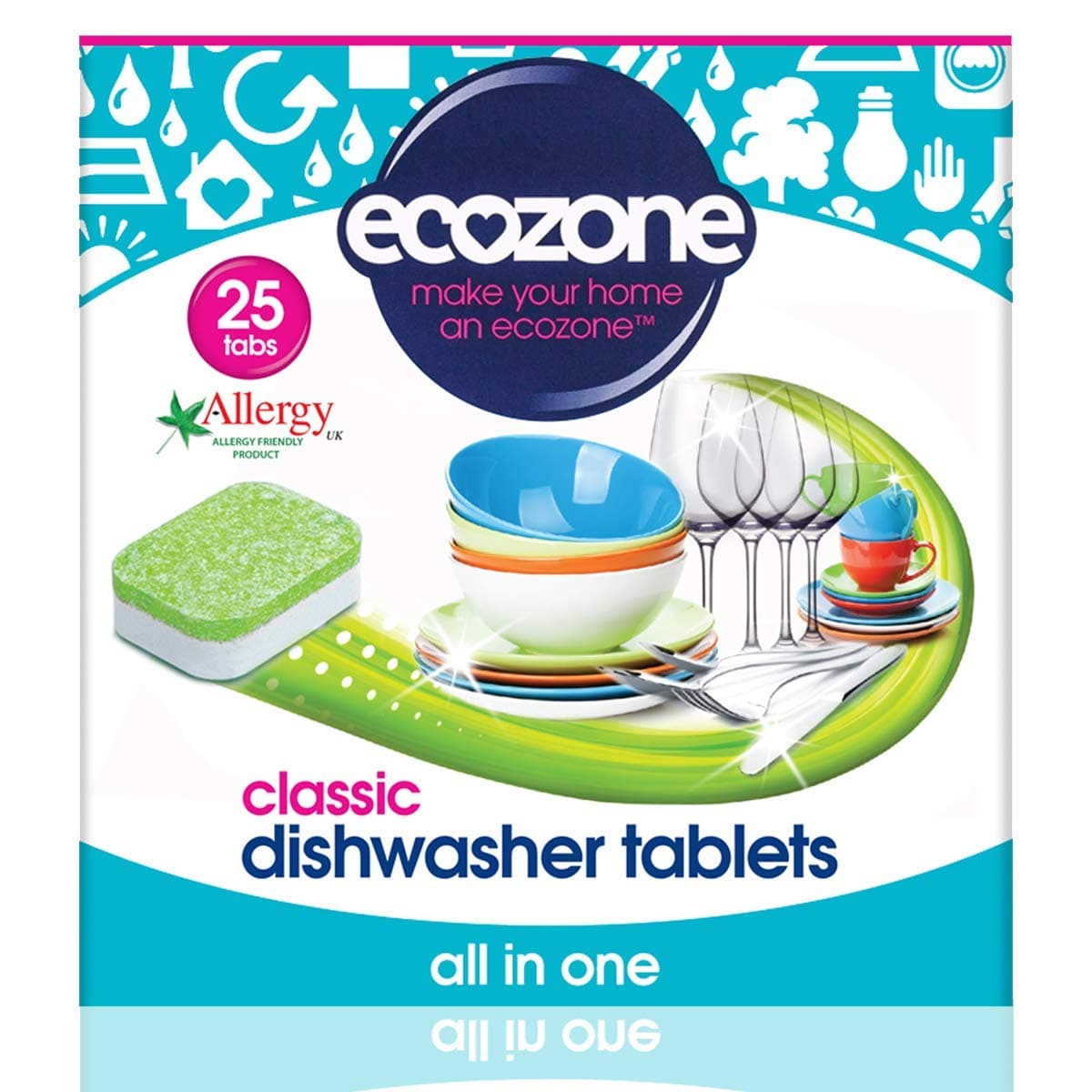 Classic Dishwasher Tablets, Effective Cleaning Formula Cuts Through Grease & Grime, Natural Vegan & Non Toxic Tabs, Plant Based Plastic-Free, Leaves No Residue (Pack of 25 Capsules)