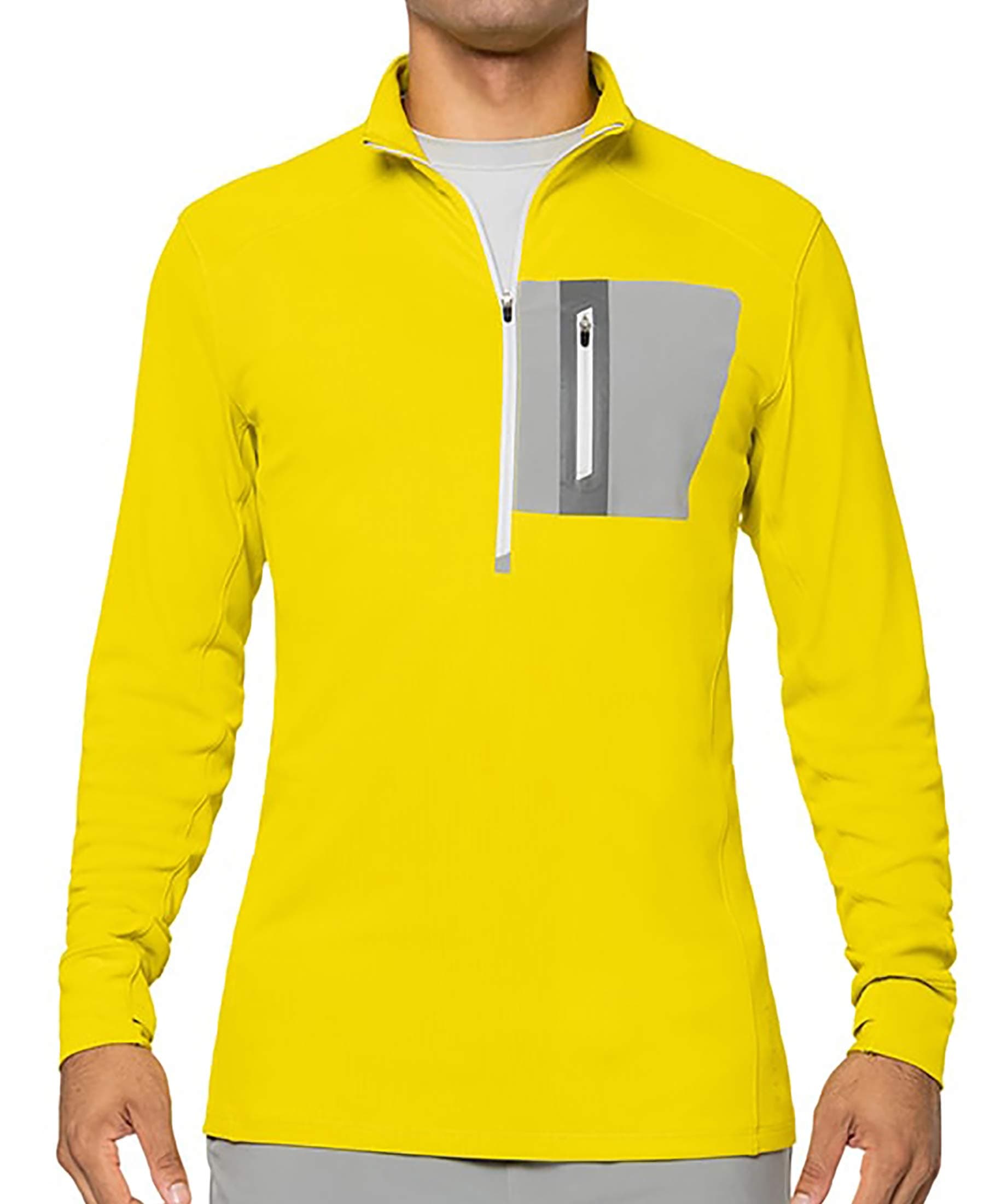 GoLiteMen's Replay 1/2 Zip Active Pullover, Citron, S