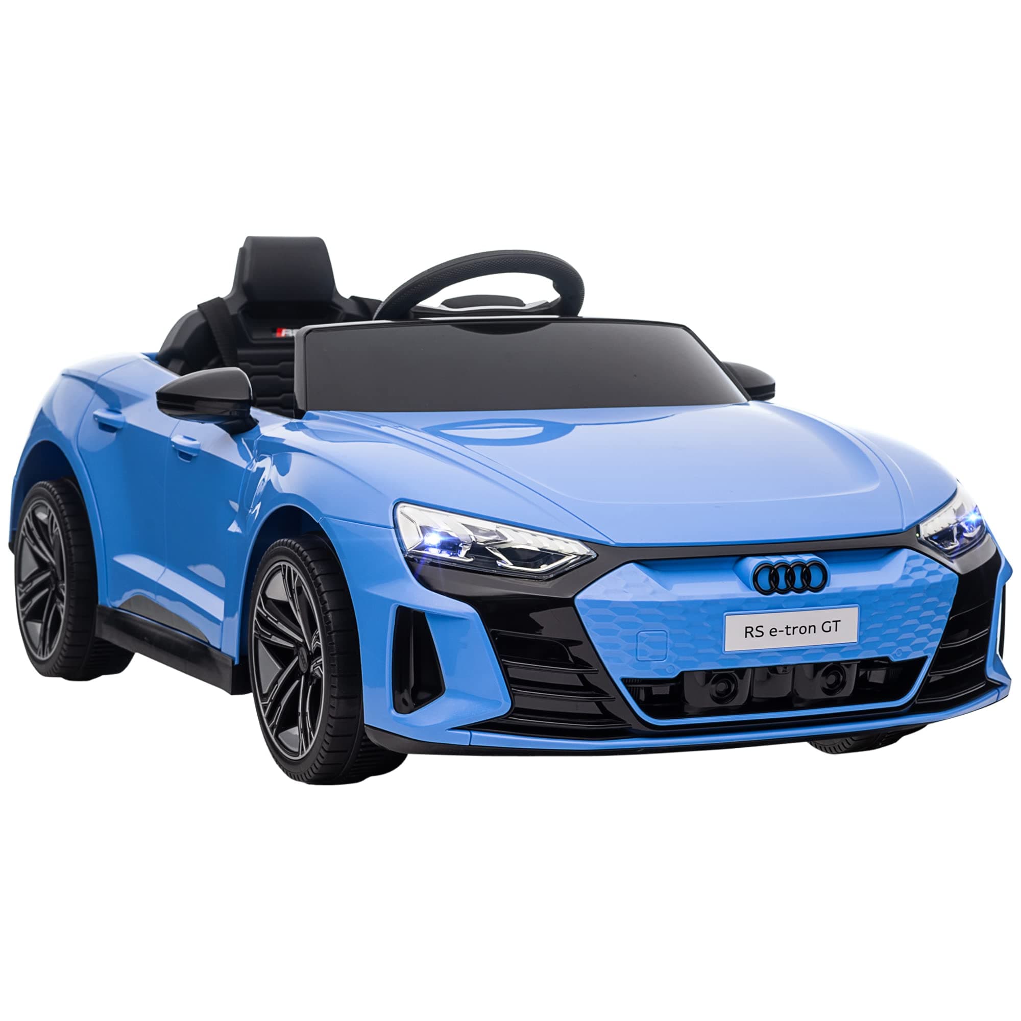 – Audi RS e-tron GT Licensed Electric Cars for Kids Electric Ride-ons 12V Battery Powered Toy w/Remote Control Music, for 3-5 years, Blue
