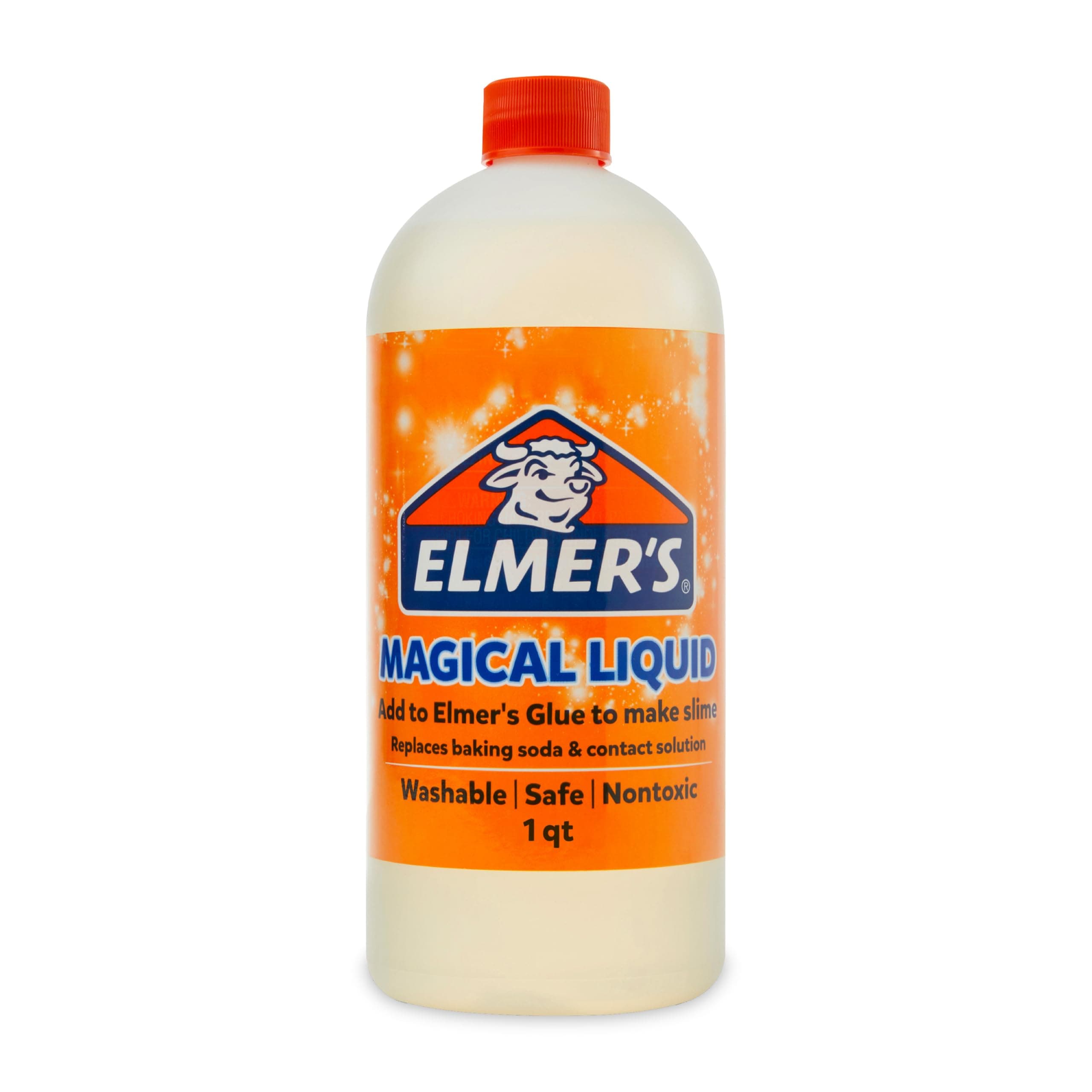 Elmer's Magical Liquid, Slime Activator Solution, Updated Formula for Double Slime Output, Safe and Washable, 1 Quart