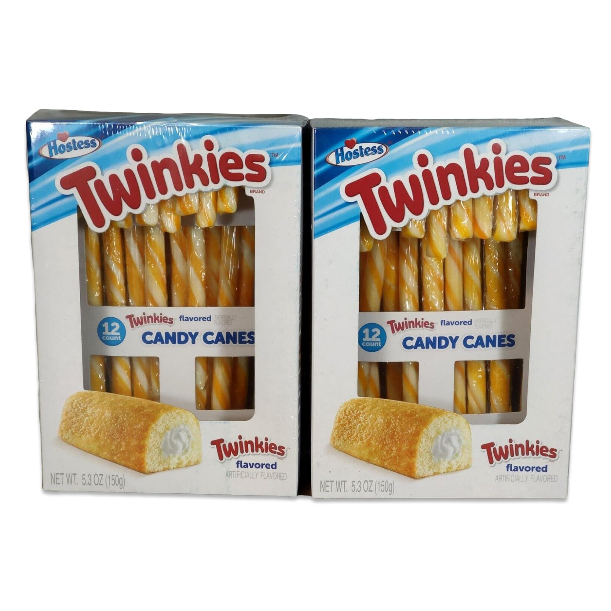 Hostess Twinkies Candy Canes 2 Pack (24 Candy Cane Total), Weird Candy Canes Bulk, Twinkie, Crazy Flavored Candy Canes, Candy Cane Flavors by Snackivore