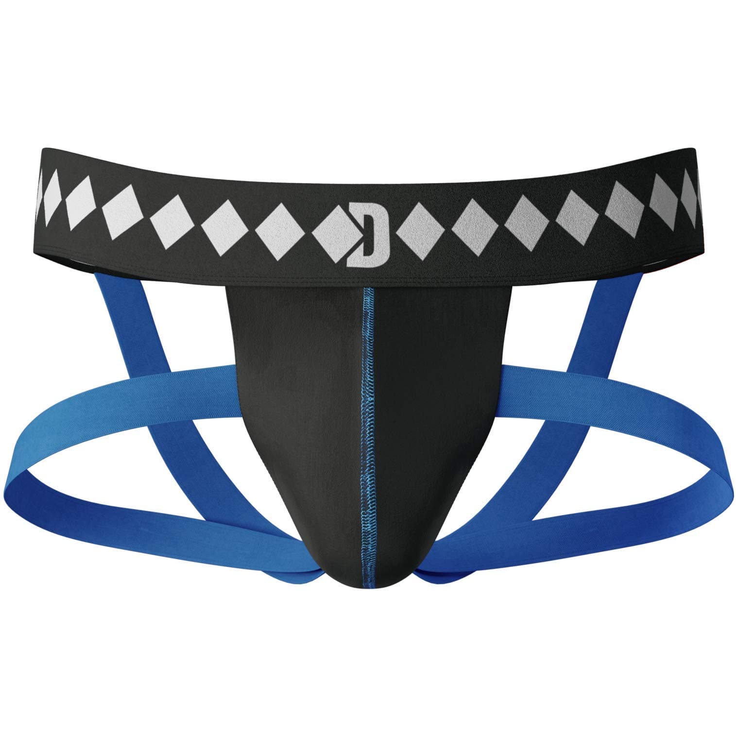 - Four-Strap Jock Strap Supporter with Built-in Athletic Cup Pocket for Sports