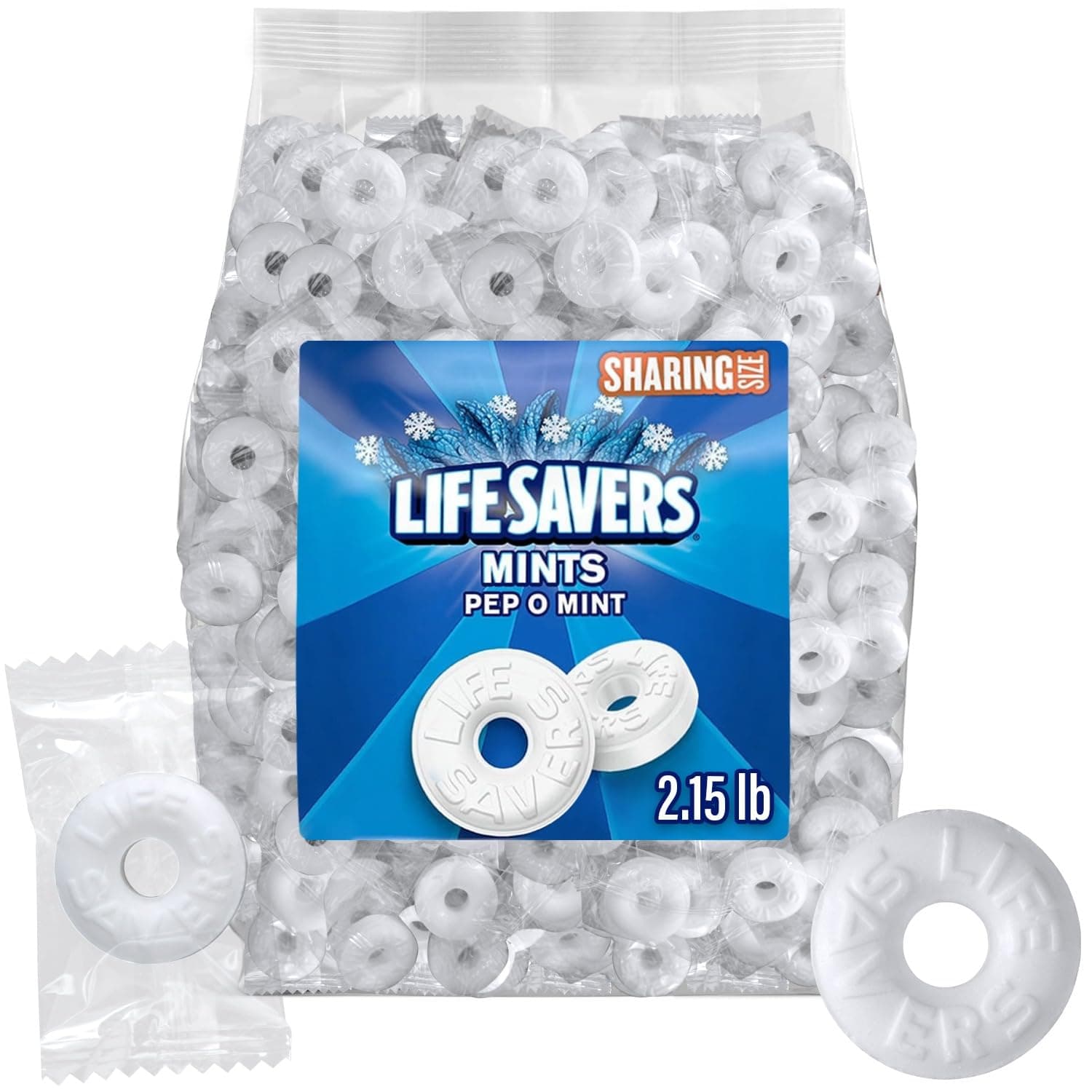 - Pep O Mint Hard Candy, 2lb + 2oz Bulk Pack of Mints Individually Wrapped, Bulk Mints for Parties and Events, Ideal Peppermint Candy for Refreshing Breath and Enjoyable Snacking