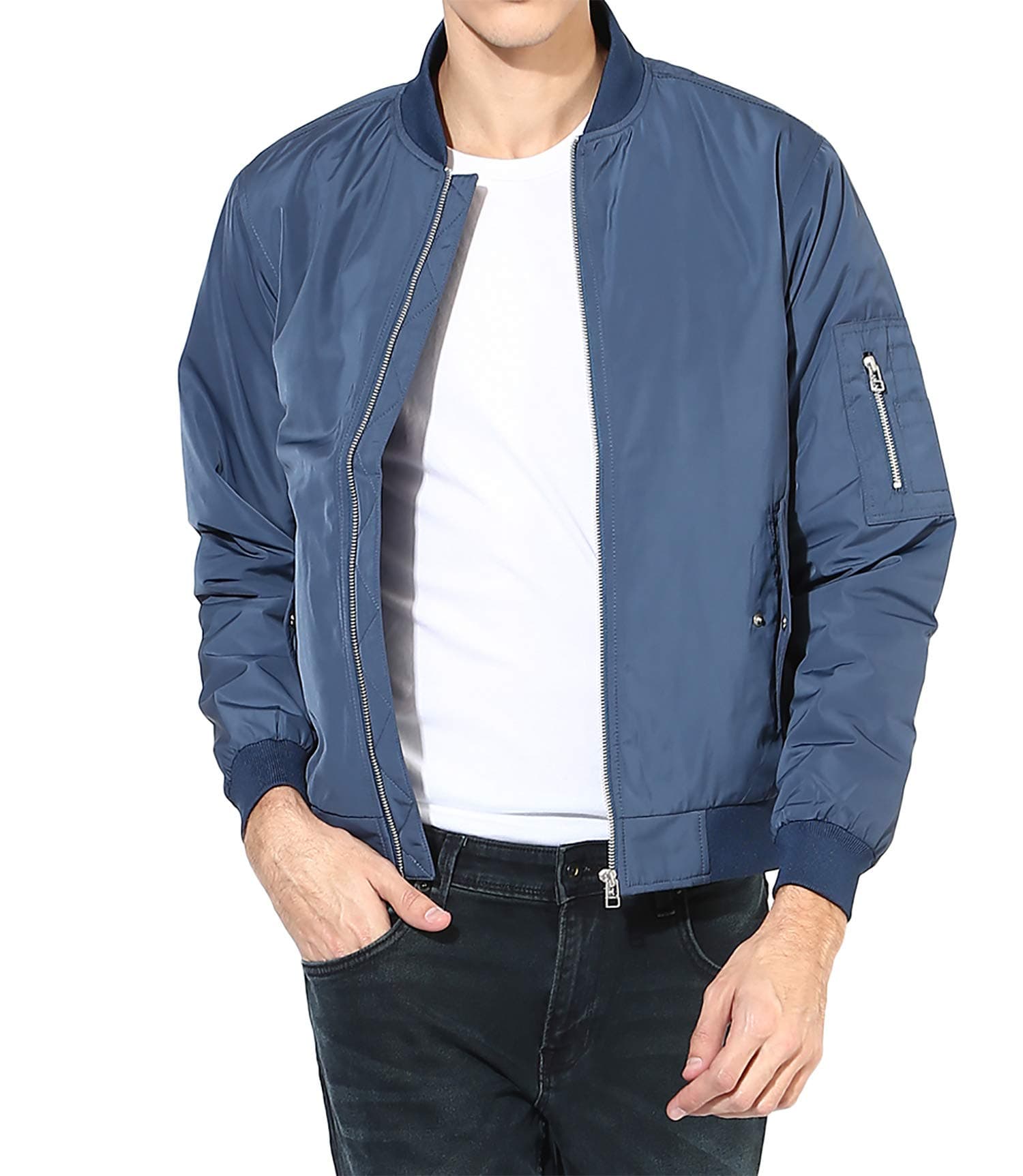 Gordania Men's Solid Bomber Jacket