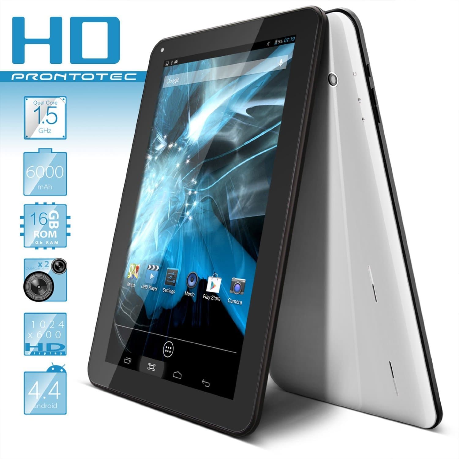 ProntoTec Nepro 10S 10 inch Quad Core Android 4.4 Tablet PC, Up to 1.2GHz,1024600, 16GB Storage, HDMI