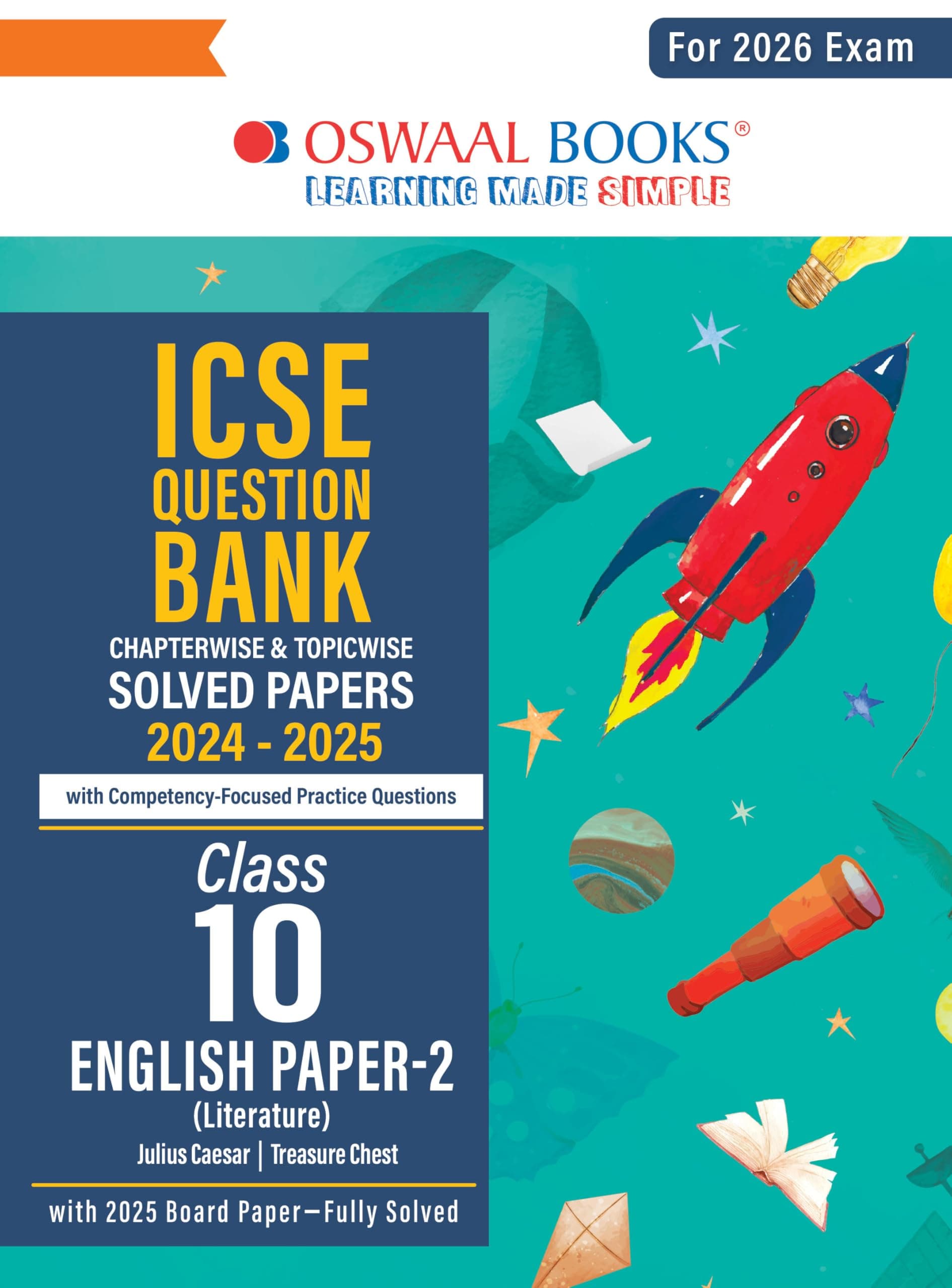 Oswaal ICSE QB Class 10 English Literature Paper-2 (2026) - (New)