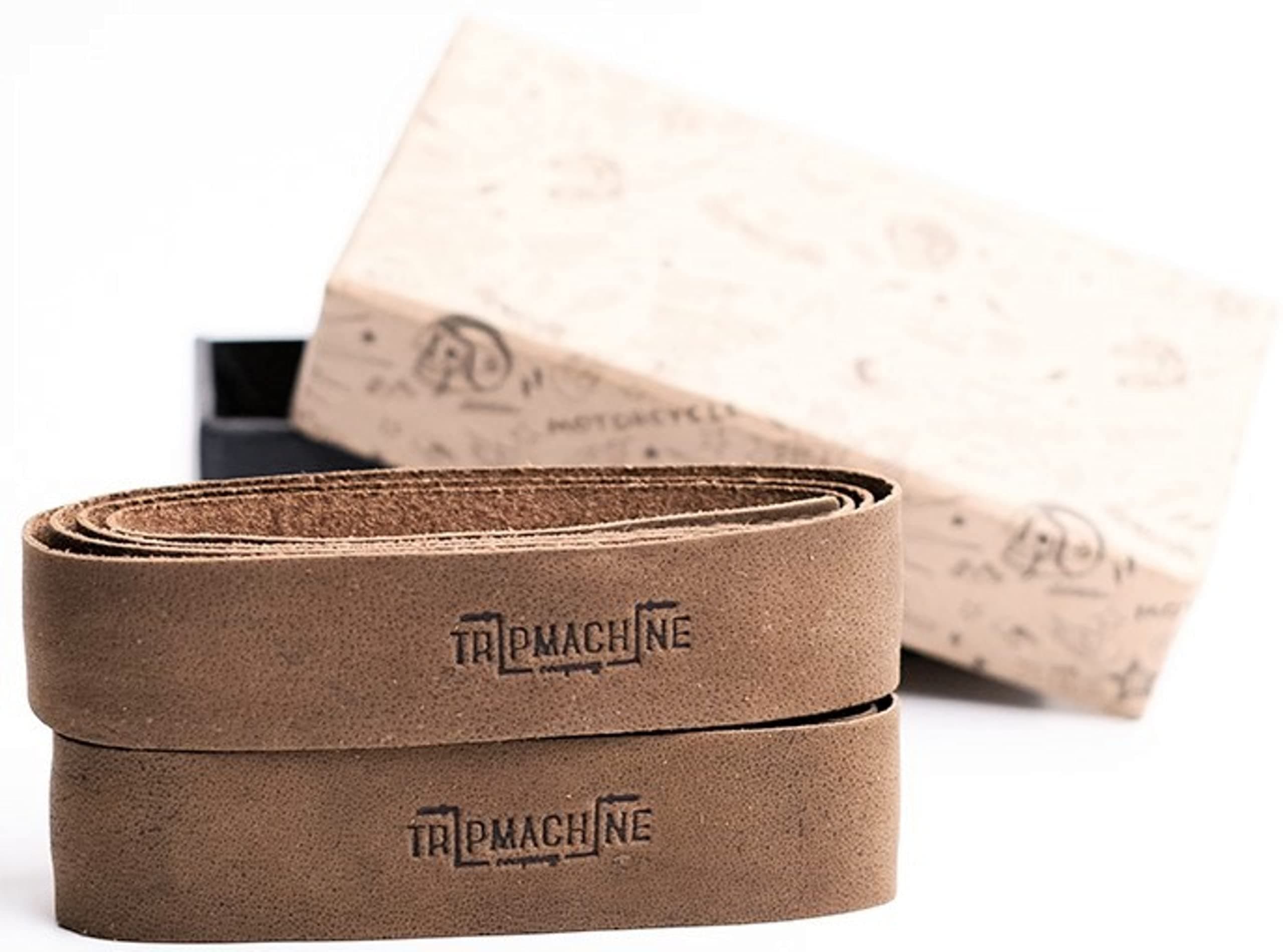 Trip Machine Company Leather Motorcycle Grips Wrap