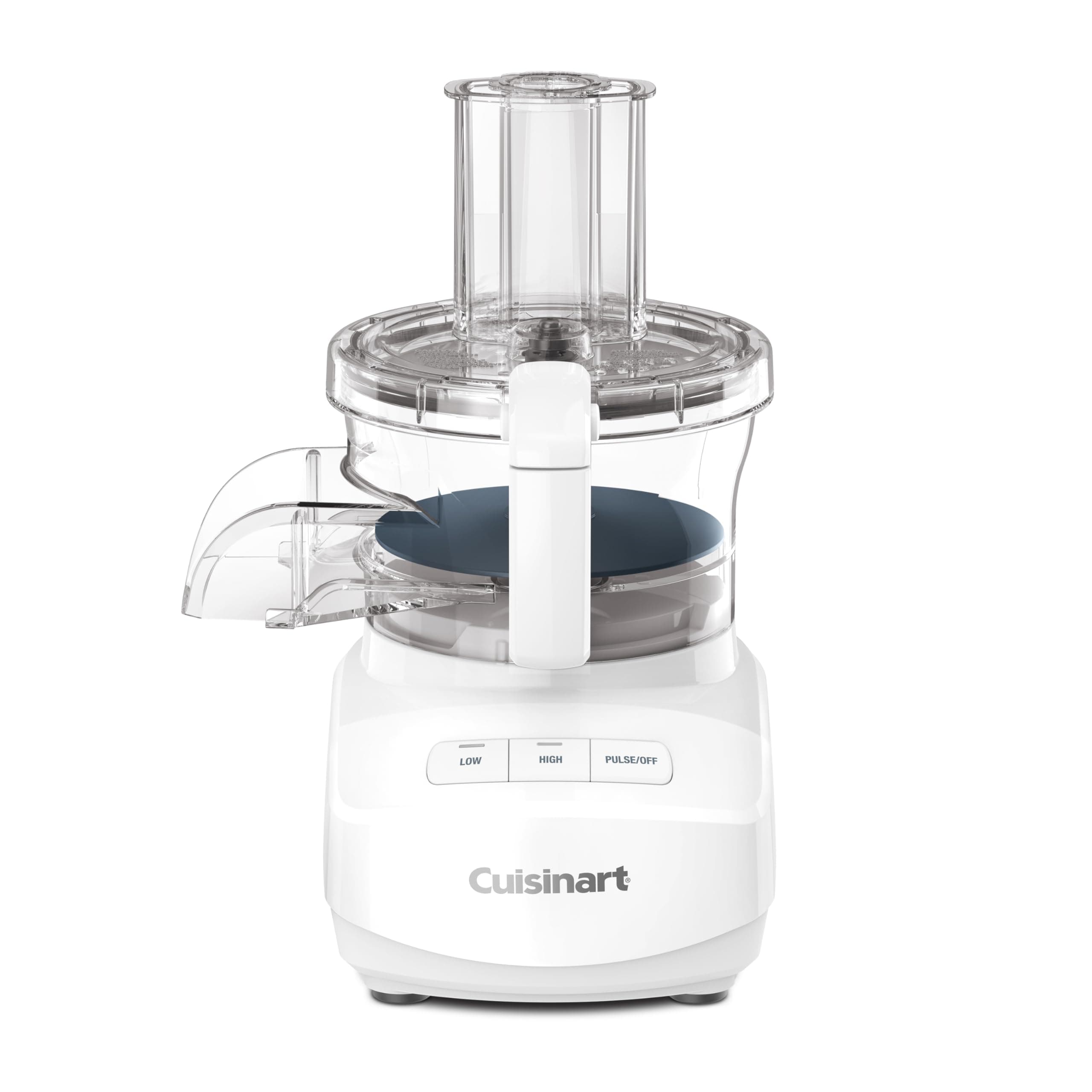 9-Cup Continuous Feed Food Processor with Fine and Medium Reversible Shredding and Slicing Disc, Universal Blade, Continuous-Feed Attachment, and In-Bowl Storage (White)