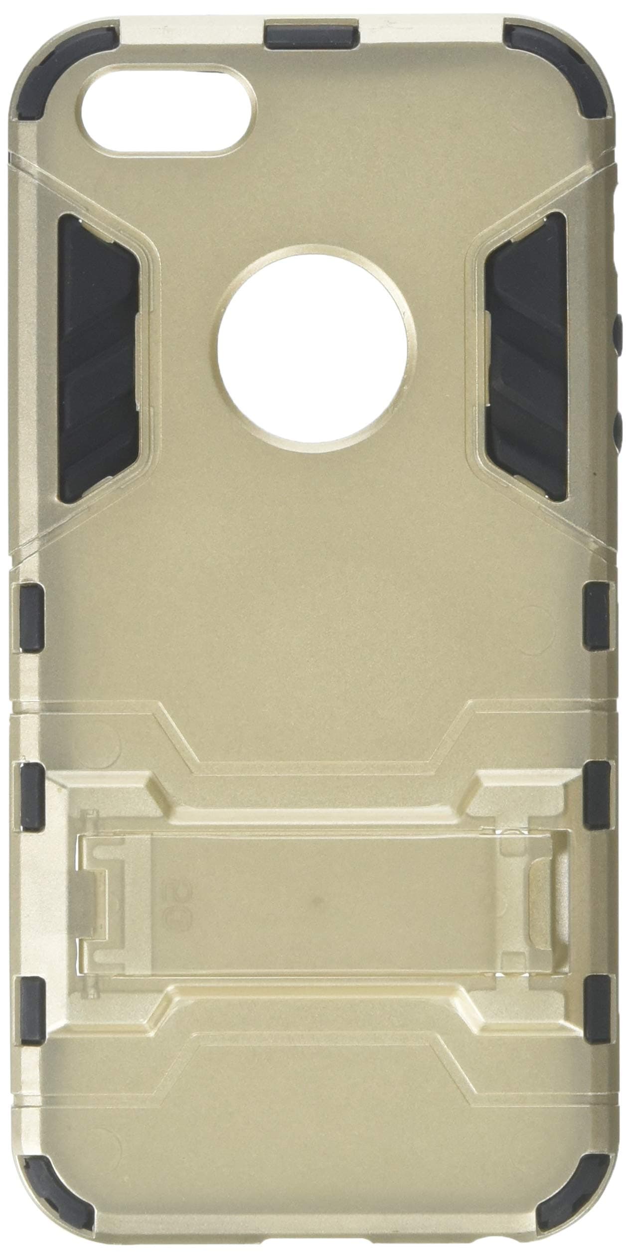 iPhone 5 Case,iPhone 5S CaseHOTRubber&PC Durable Case,Dual Layer Shock-Absorbing Impact Resistant Anti Scratch Cover with Kickstand for iPhone 5 5S,Gold