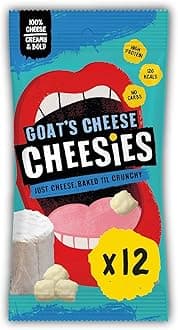 Crunchy Snacking Cheese Keto Snack. Sugar Free, Gluten Free, No Carb, High Protein, Vegetarian (12 x 20g, Goat's Cheese)