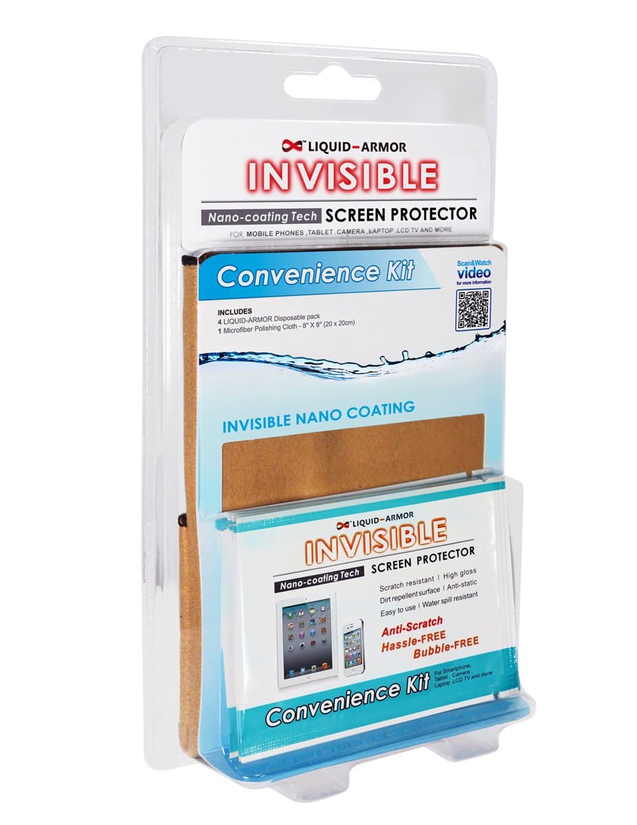 Dynaflo LIQUID-ARMOR Universal Invisible Nano Tech Screen Protector with Microfiber Cloth (DYN-LA100TB)