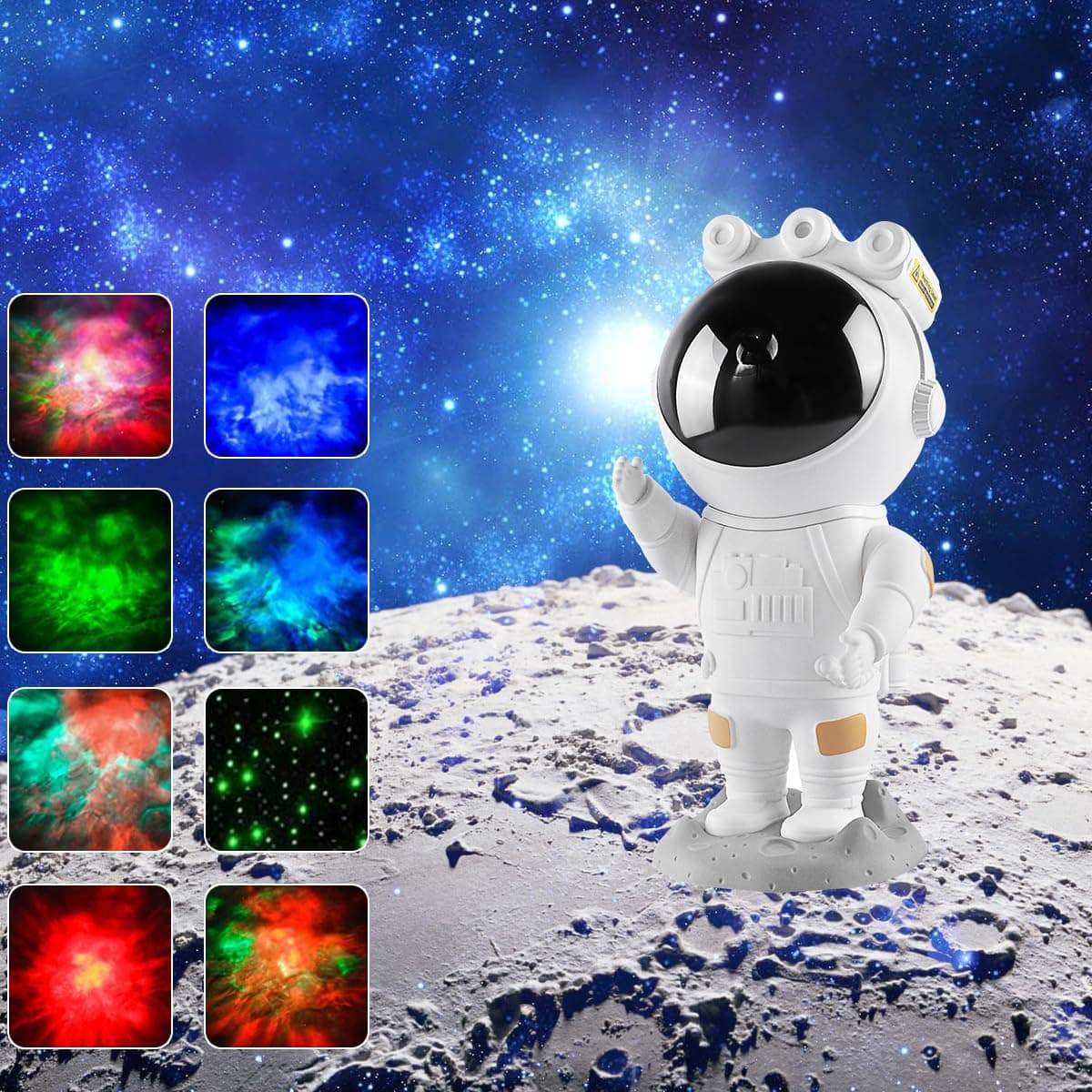 Galaxy Projector Astronaut Star Projector Starry Night Light with Nebula, Timer and Remote Control Bedroom Decor Aesthetics and Ceiling Projector, Christmas, Birthday Gifts,White