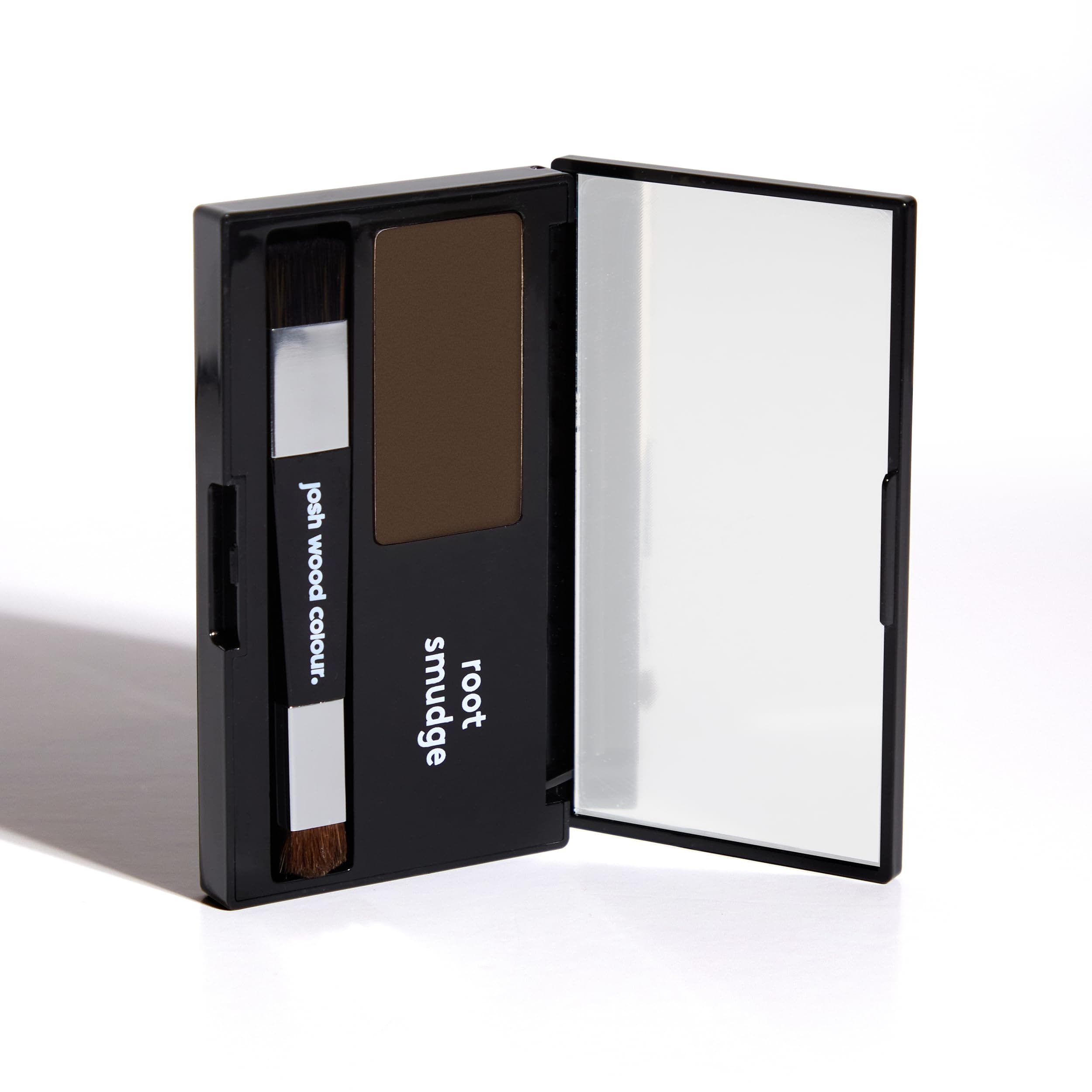 Josh Wood Colour (Brown) Root Smudge with Two-Ended Brush and Mirrored Compact -Weightless Satin Powder with Non-Greasy Formula,Non-Dye Alternative for Temporary Grey Hair Coverage, Apply to Dry Hair