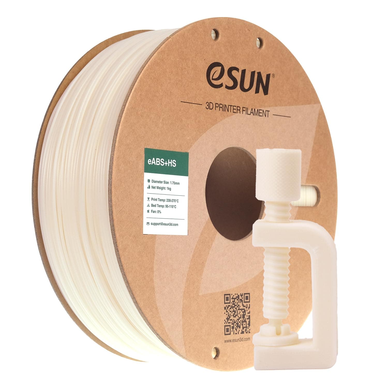 eSUN ABS+ Filament 1.75mm, eABS+HS High Speed 3D Printer Filament ABS Plus, Dimensional Accuracy +/- 0.05mm, 1KG Spool (2.2 LBS) for 3D Speedy Printing