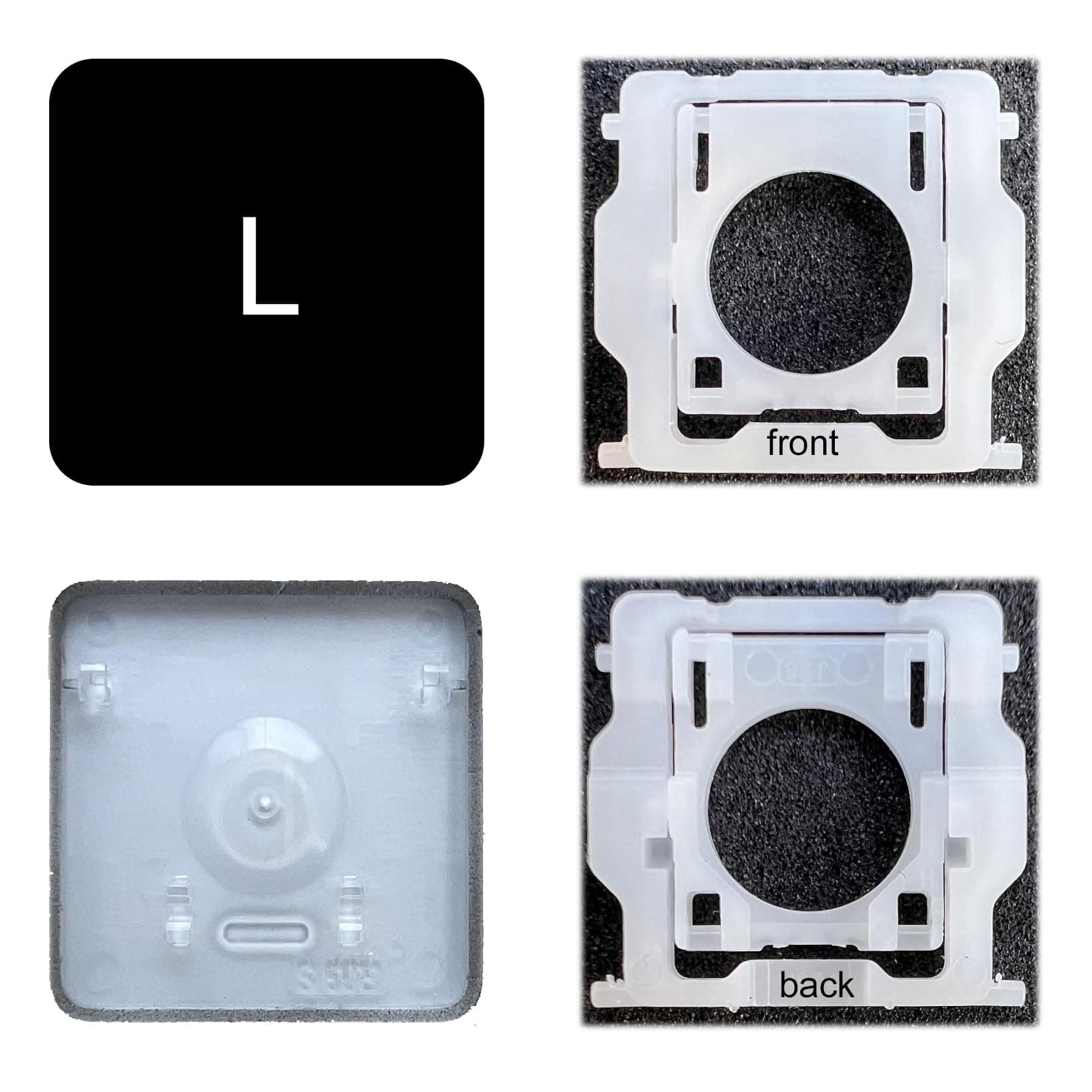 Replacement Individual Key Cap with Hinge for (M1 M2) MacBook Pro A2141 A2251 A2289 A2338 A2442 A2485 MacBook Air A2179 A2337 A2681 (L Key)