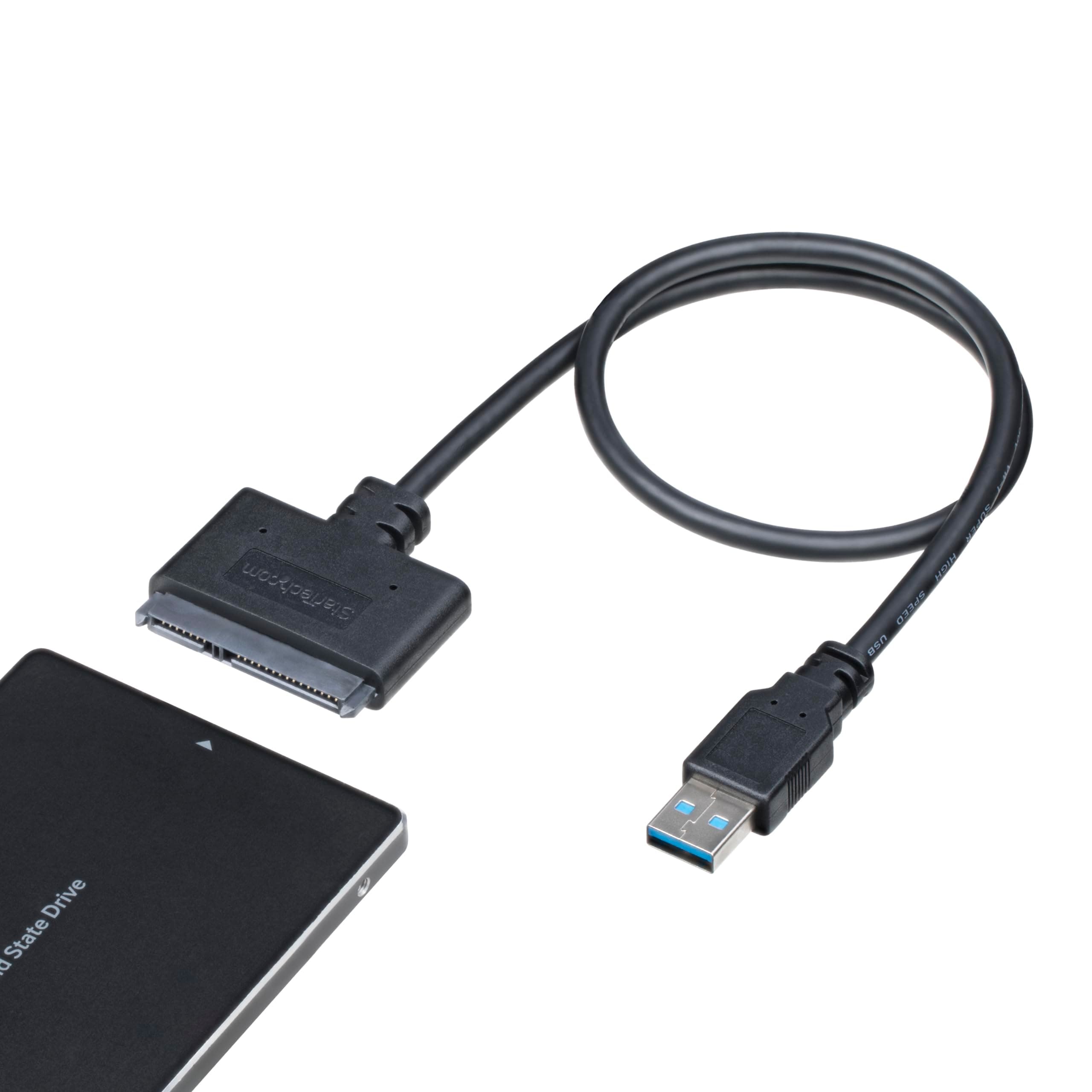 StarTech StarTech.com SATA to USB Cable - 3.0 2.5â€ III Hard Drive Adapter External Converter for SSD/HDD Data Transfer (USB3S2SAT3CB)