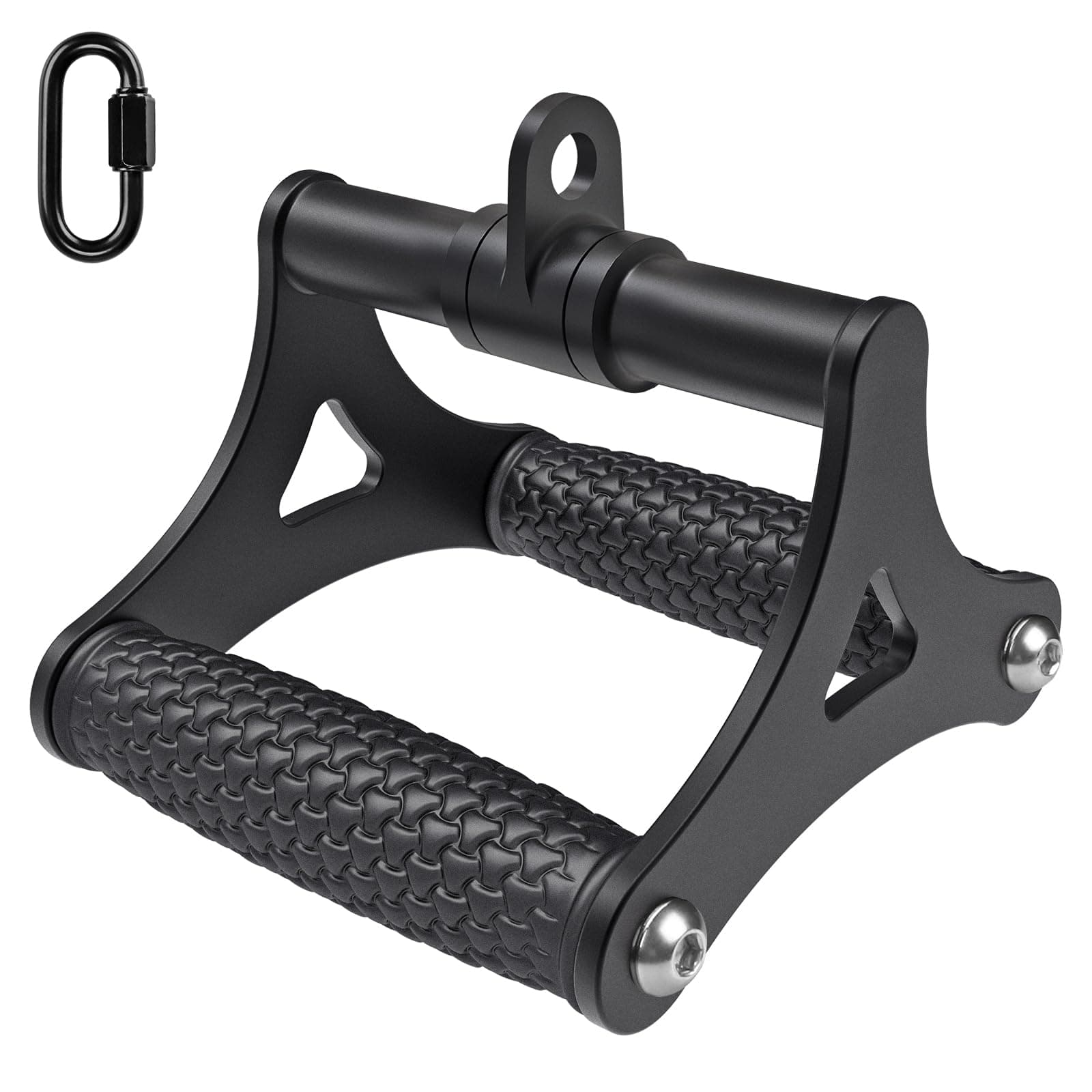 Heavy Duty Double D Handle, V Bar Cable Attachment, Row Attachment for Cable Machine, Non-Slip and Comfortable
