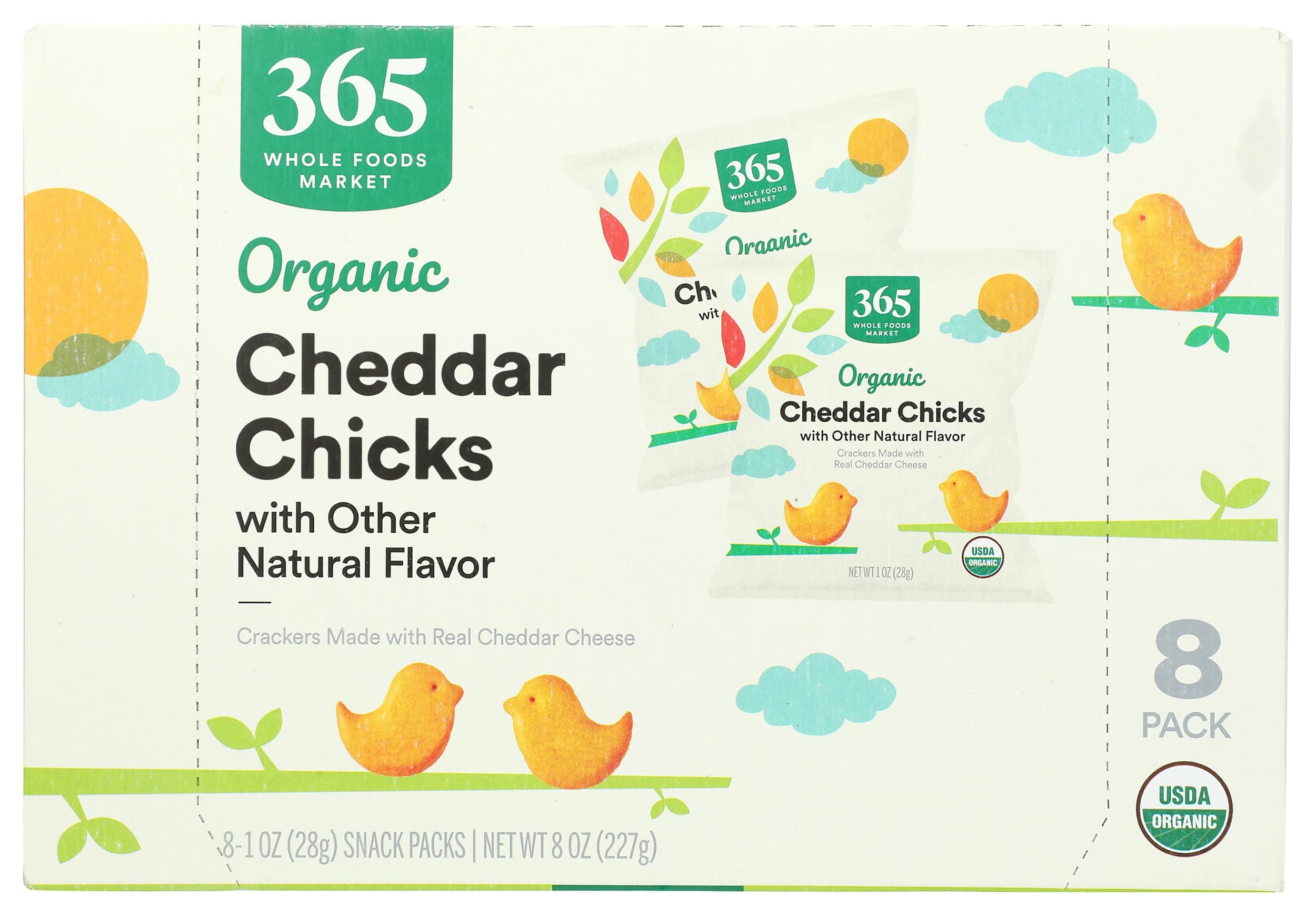 365 by Whole Foods Market, Organic Cheddar Chicks Crackers, 8 Pack