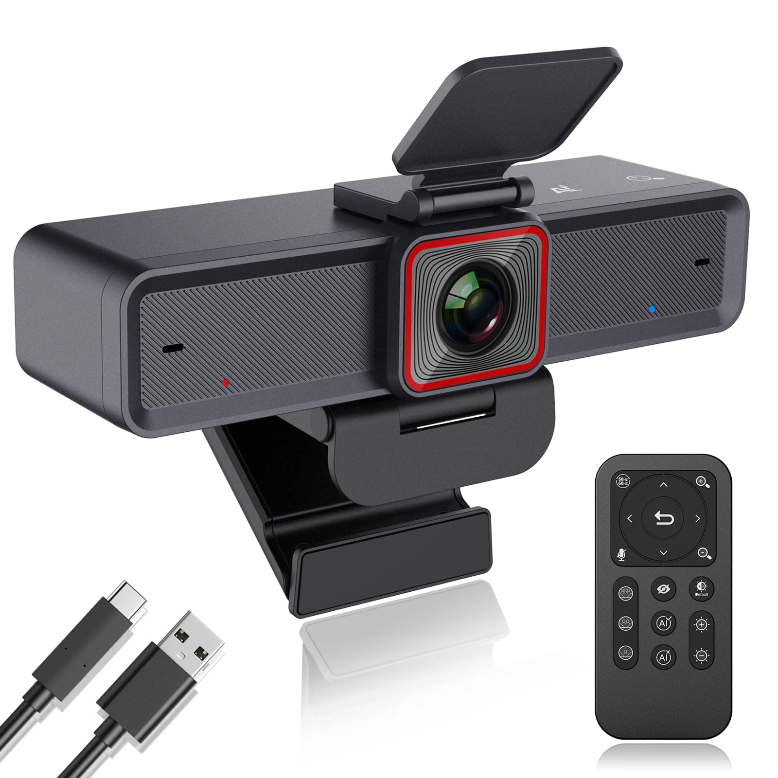 - Angetube 4K Webcam for pc,AI Tracking,Remote Control 4K Web Camera/10X Digital Zoom 1080P 60fps Web cam with USB 3.0 HDR/Dual Noise Cancelling Microphones for Video Calls/Meetings/Streaming/Skype/Zoom