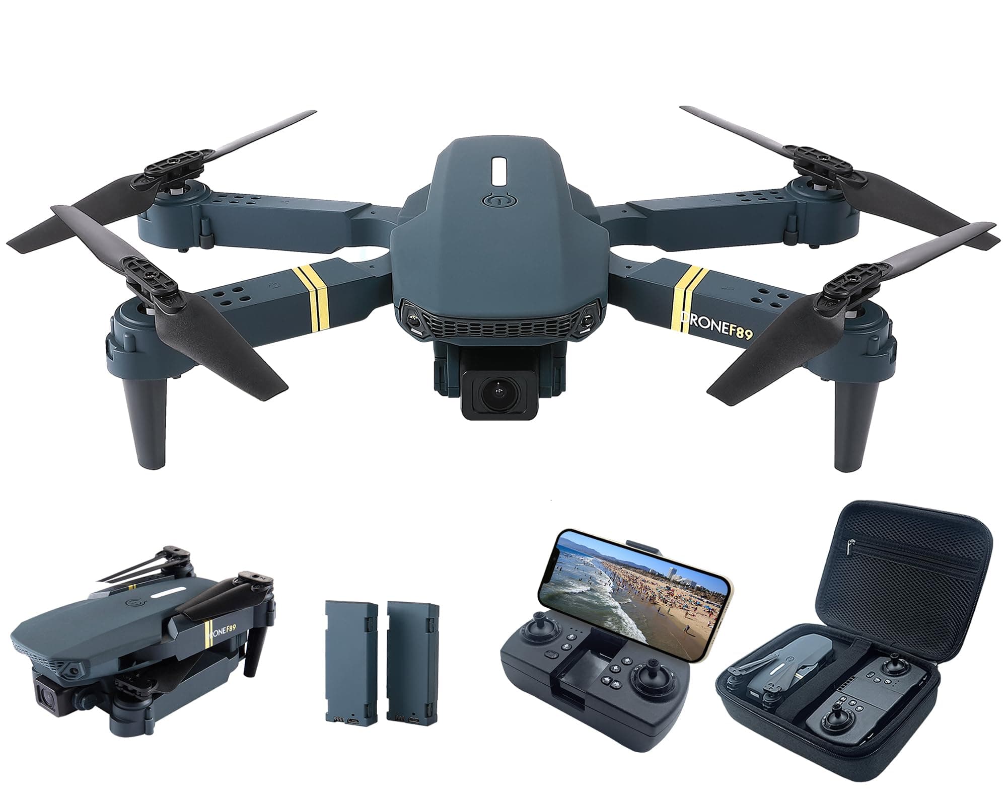 GALAXY COMPUTER CENTRE Gcd7 Foldable Rc Gps Drone More Than 40+Mins Flight Time,Wi-Fi Fpv With 120°Wide-Angle 1080P Hd Dual Camera,Auto Optical Flow Positioning,Follow Me 3000Mah Battery(2 Batteries)