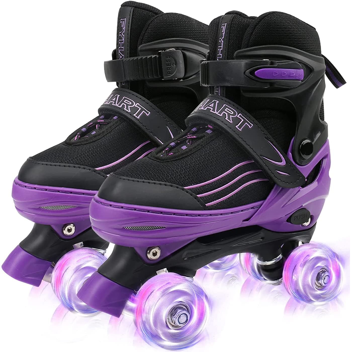 Kids Roller Skates for Girls Boys Adjustable Roller Skates with Light Up Wheels, Fun Illuminating for Girls Boys, Suitable for Both Indoor and Outdoor Use