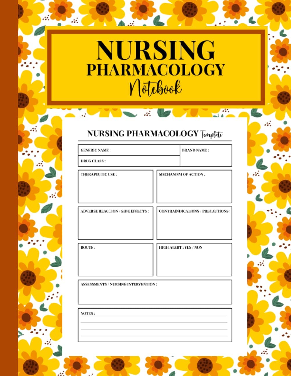 Independently published Nursing Pharmacology Notebook: Nursing Student Medication Study Template Notebook, 120 Pages