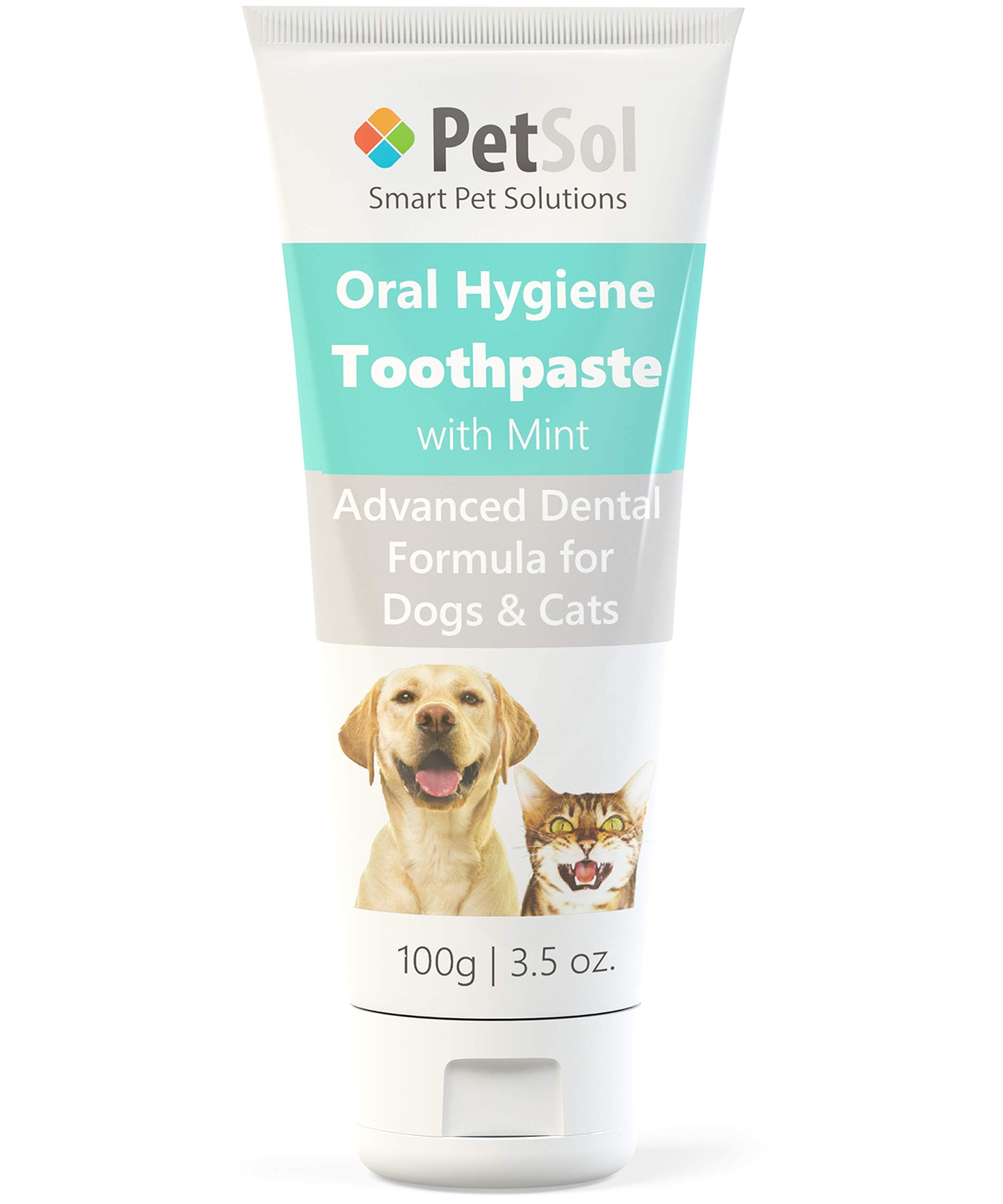 Toothpaste for Dogs & Cats (100g) Improve Gum, Tooth Health & Oral Hygiene. Freshen Dog Breath Remove & Reduce Plaque. Fresh Breath Dental Care Teeth Cleaning Tartar & Plaque Remover (Mint)
