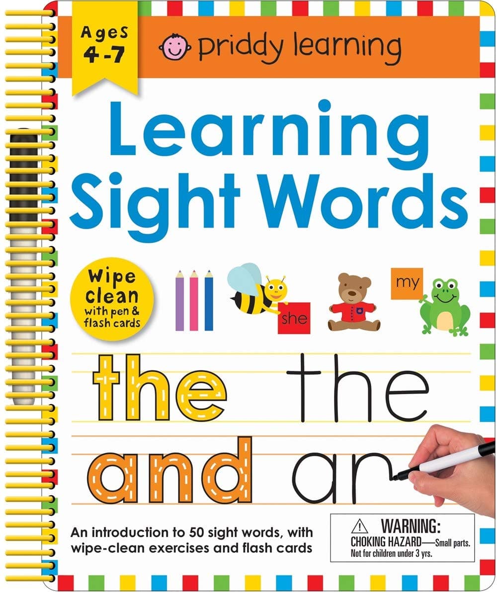 Priddy Books Us Wipe Clean: Learning Sight Words: Includes a Wipe-Clean Pen and Flash Cards!