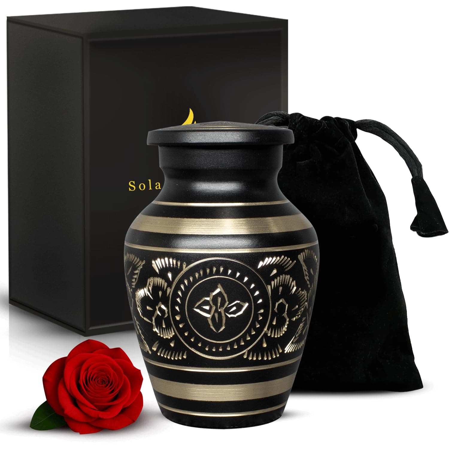 Black Brass Urn