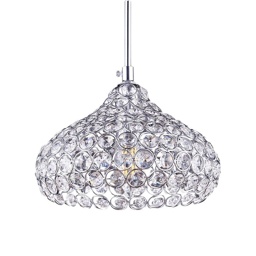 LED Crystal Ceiling Lamp Modern I LED E14 Socket I Ceiling Lamp Chandelier I Office Living Room Bedroom Nursery Kitchen Lamp Silver