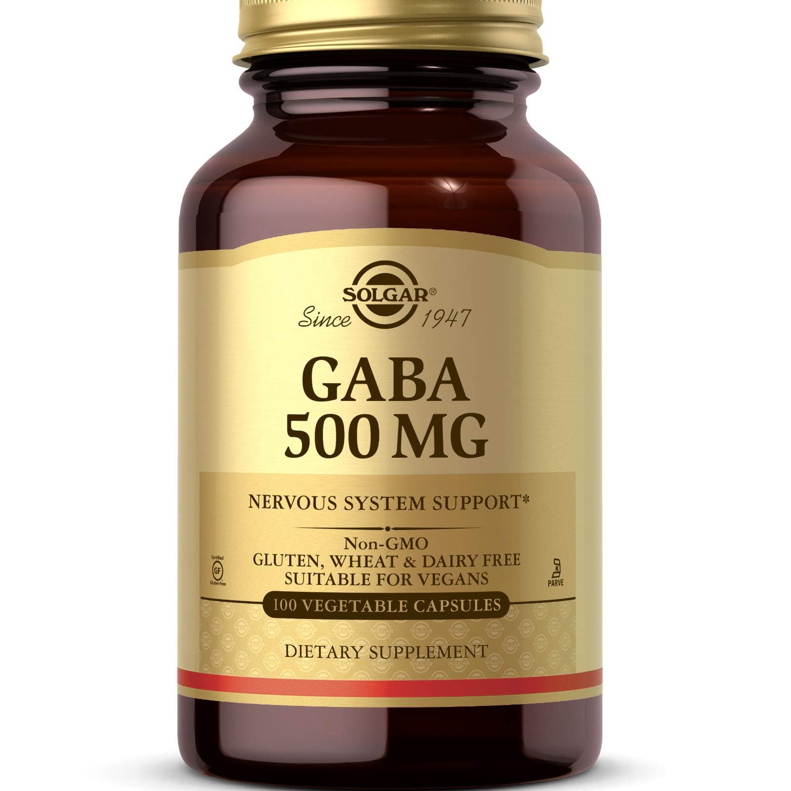GABA 500 mg, 100 Vegetable Capsules