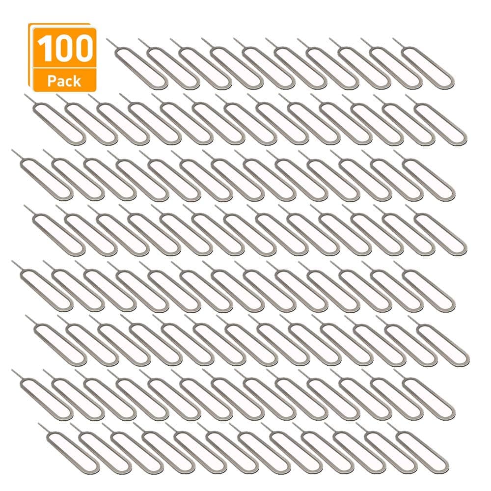 Sim Card Tray Eject Pin, GVKVGIH Removal Tool Needle Ejector for Smartphones, iPhones, Samsung Galaxy, iPads, HTC, Huawei 100-Pack