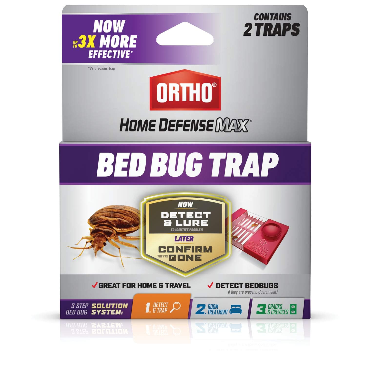 Ortho Home Defense Max Bed Bug Traps Detect Bed Bugs During Home or Travel Two Traps Per Package