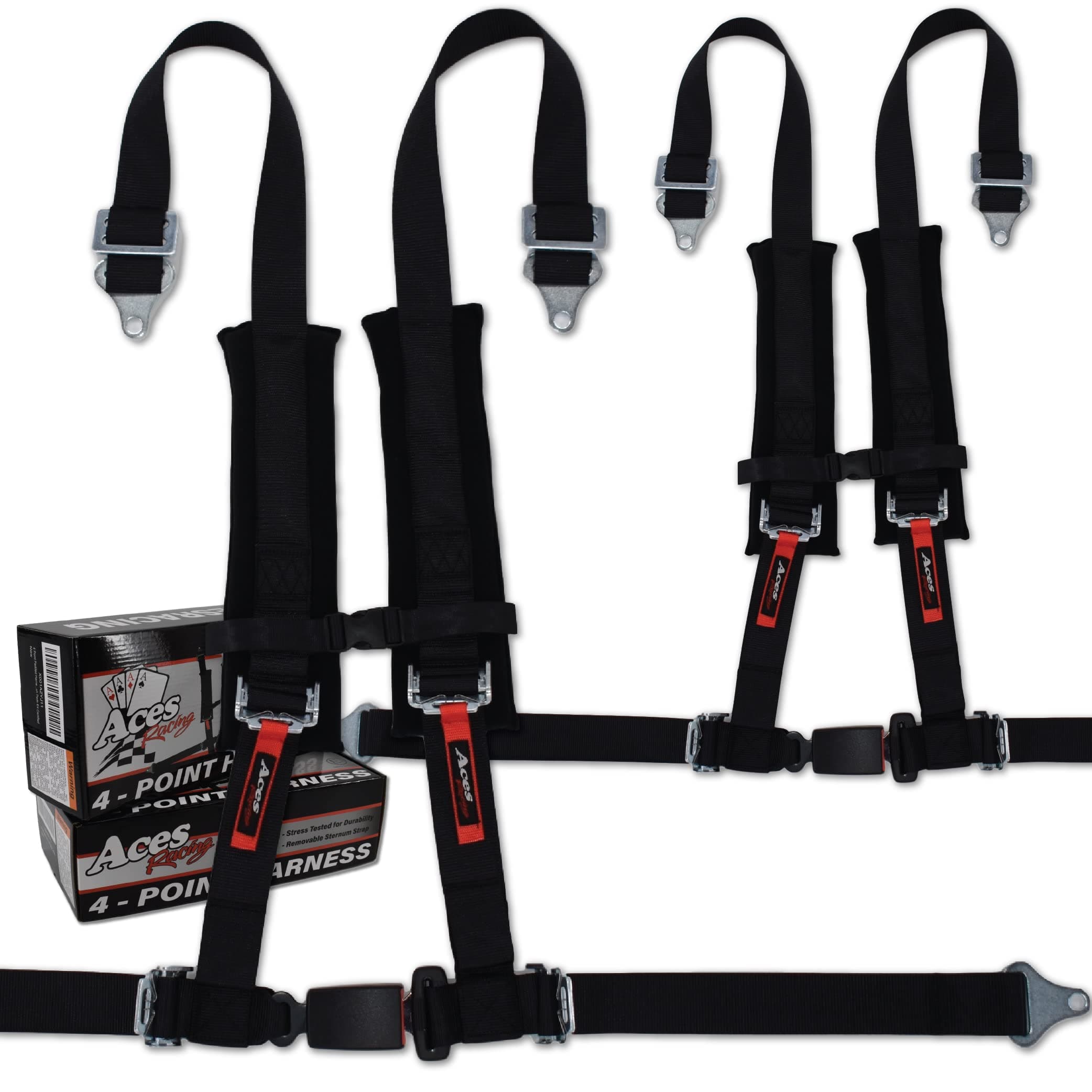 4 Point Harness Pair - with 2 Inch Padding - Aces Racing