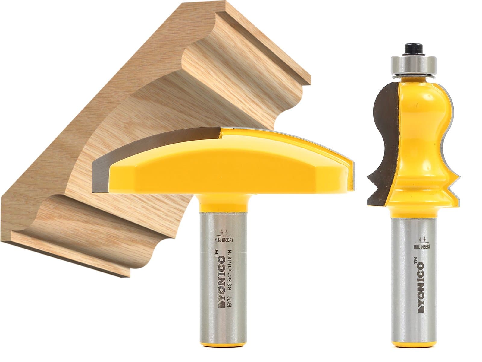 Router Bits Crown Cap Molding Set Elaborate 2 Bit 1/2-Inch Shank 16214