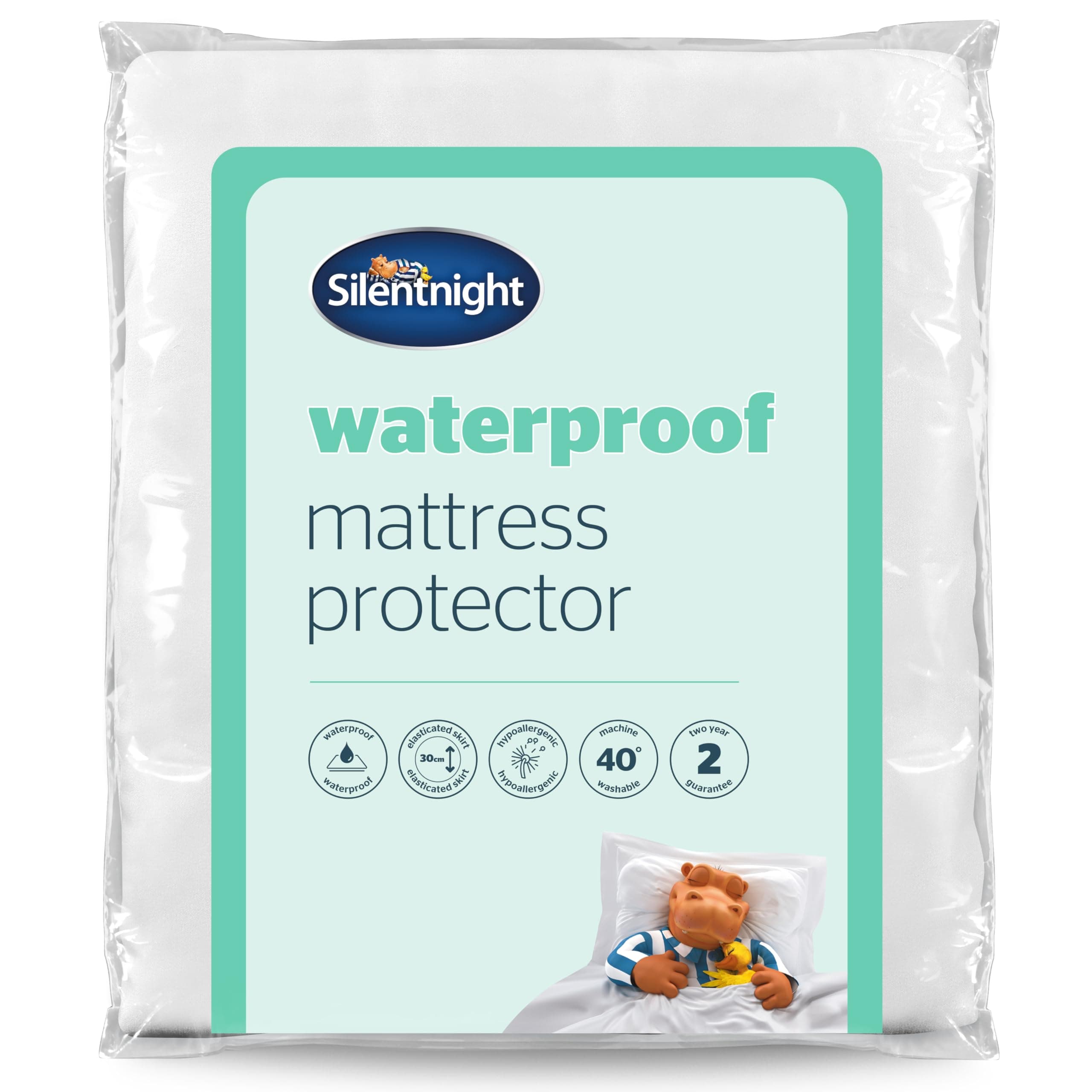 Silentnight Waterproof Mattress Protector Single - Quiet Rustle Free Waterproof Resistant Sheet Moisture Proof Mattress Pad Cover - Machine Washable and Hypoallergenic - Single