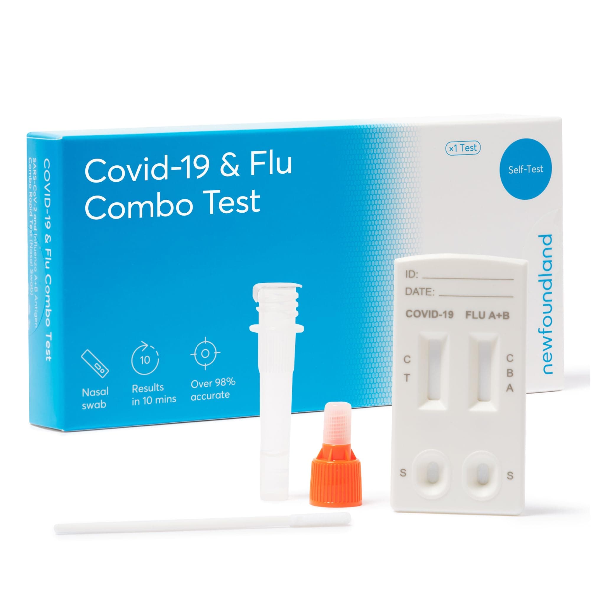 – COVID & Flu Combo Test Kit - Dual Home Self-Testing for Influenza & COVID-19 - Rapid Results in 10 Minutes - Detects Coronavirus & Flu Strains - CE Certified - Single Use