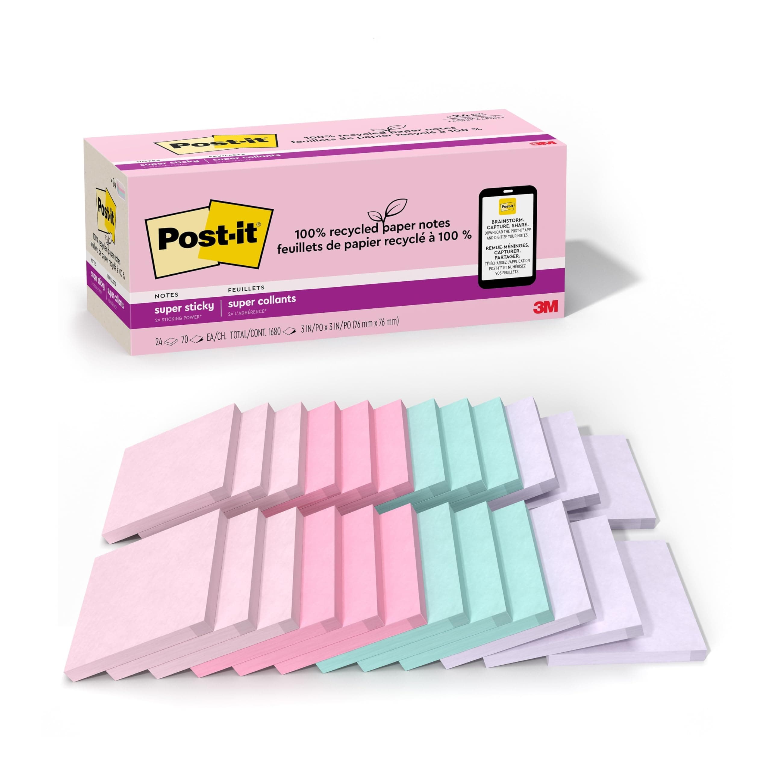 Post-it Super Sticky Recycled Notes